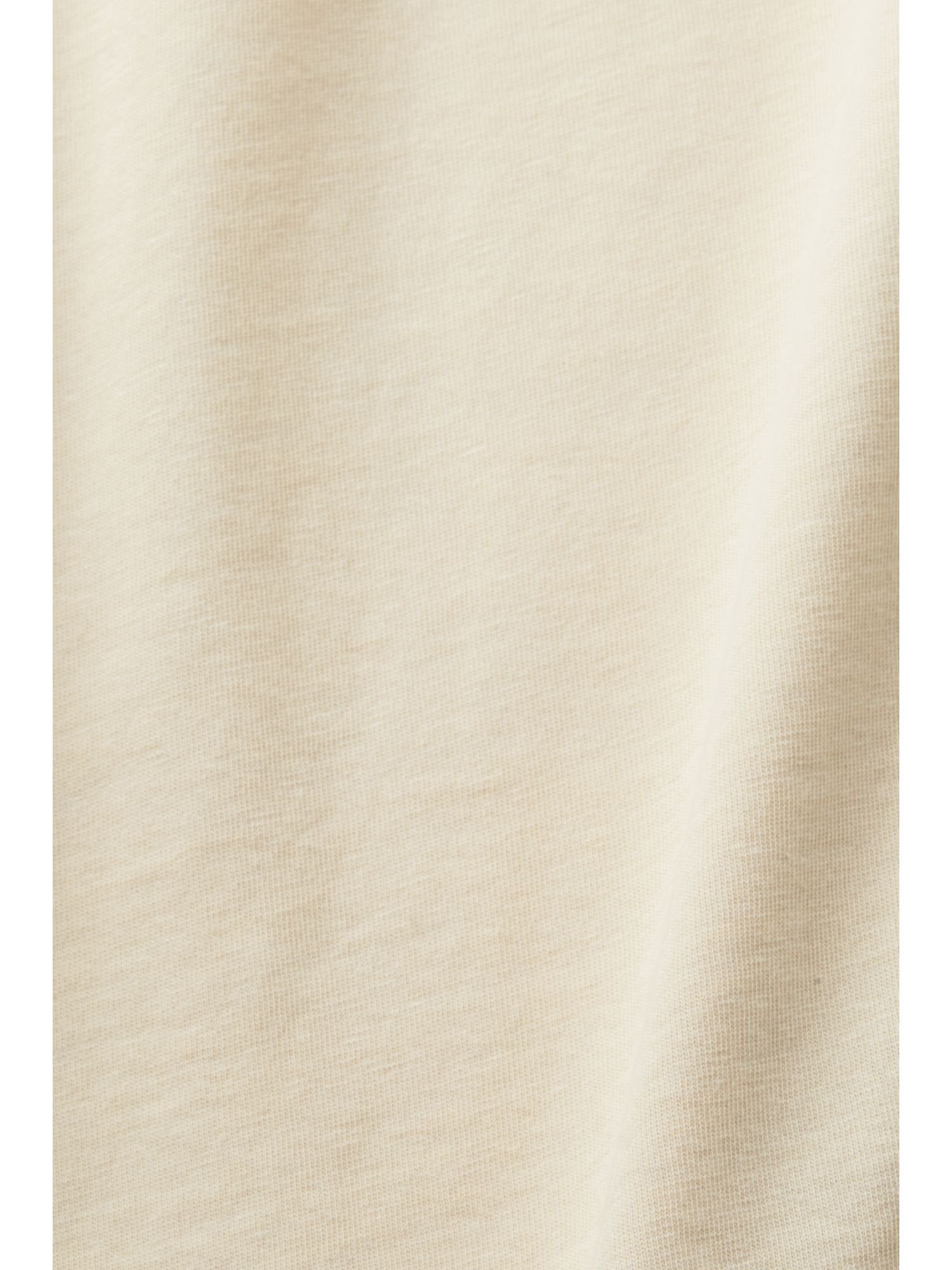 edc by Esprit T-Shirt Baumwolle Henley-T-Shirt, 100 % GREY PASTEL (1-tlg)