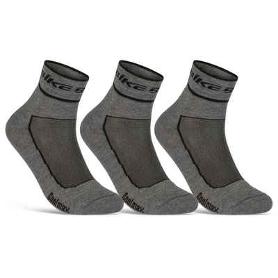 sockenkauf24 Funktionssocken Coolmax Quarter Fahrrad-Socken für Herren & Damen (3-Paar) Atmungsaktive Radsport Socken 50302P WP