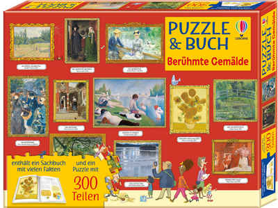 Usborne Verlag Puzzle Puzzle & Buch: Berühmte Gemälde, Puzzleteile