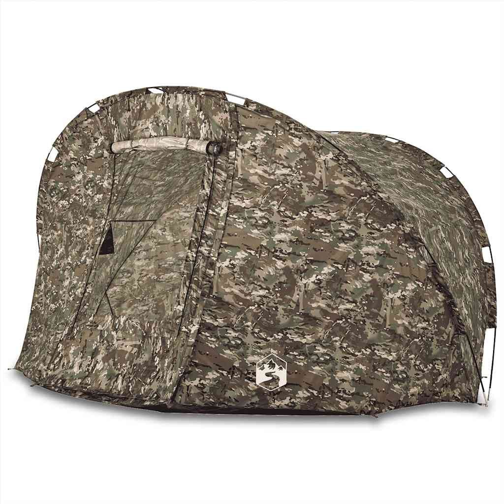 furnicato Angelzelt Campingzelt 307x290x170 cm Tarnung, Wetterfestes Outdoor-Zelt für 5 Personen mit versiegelten Nähten