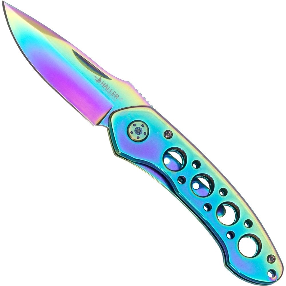 Haller Messer Taschenmesser Haller Taschenmesser RAINBOW mit Gürtelclip, (1 St)