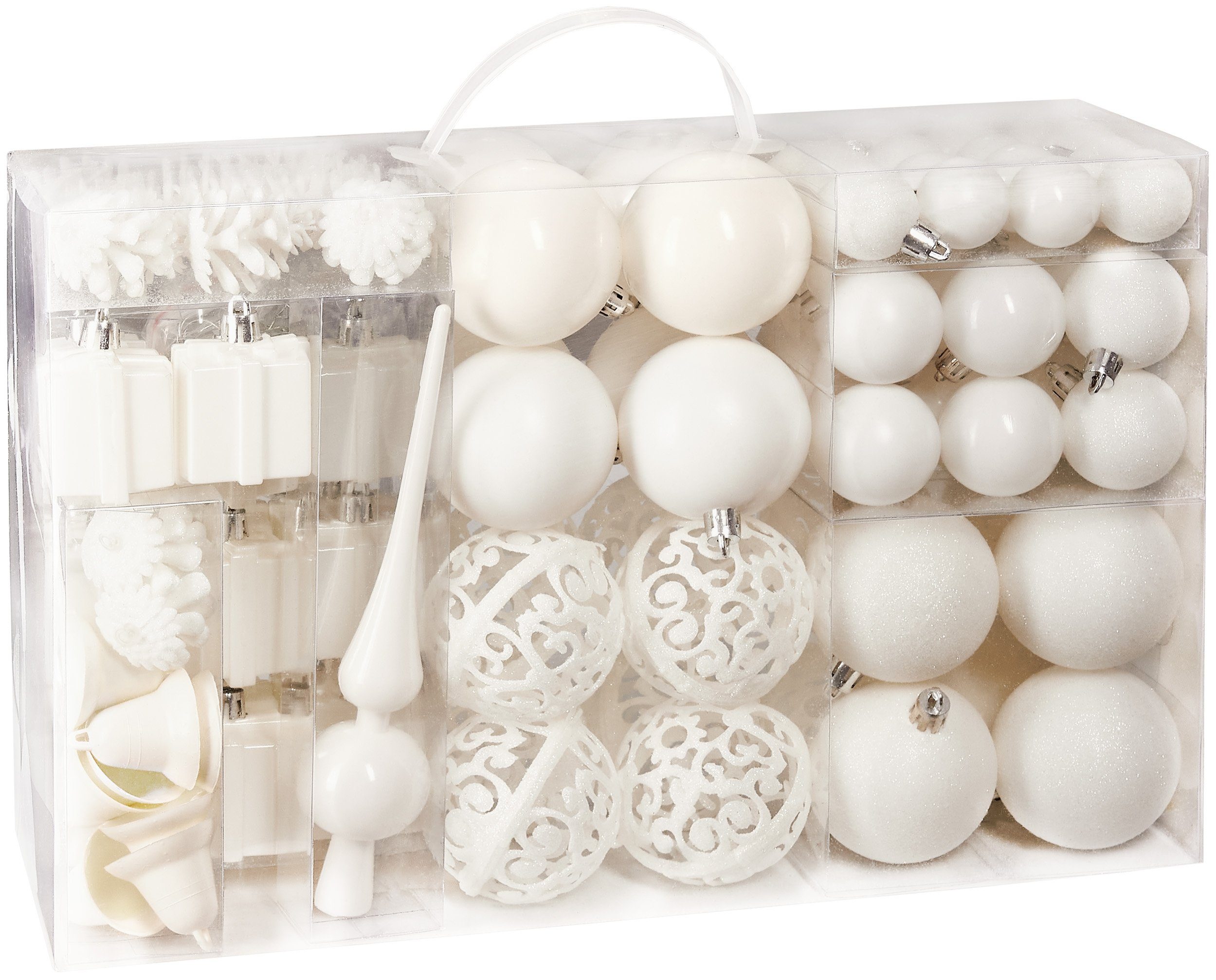 Weihnachtsbaumkugel 101-teiliges Weihnachtskugel-Set mit Baumspitze