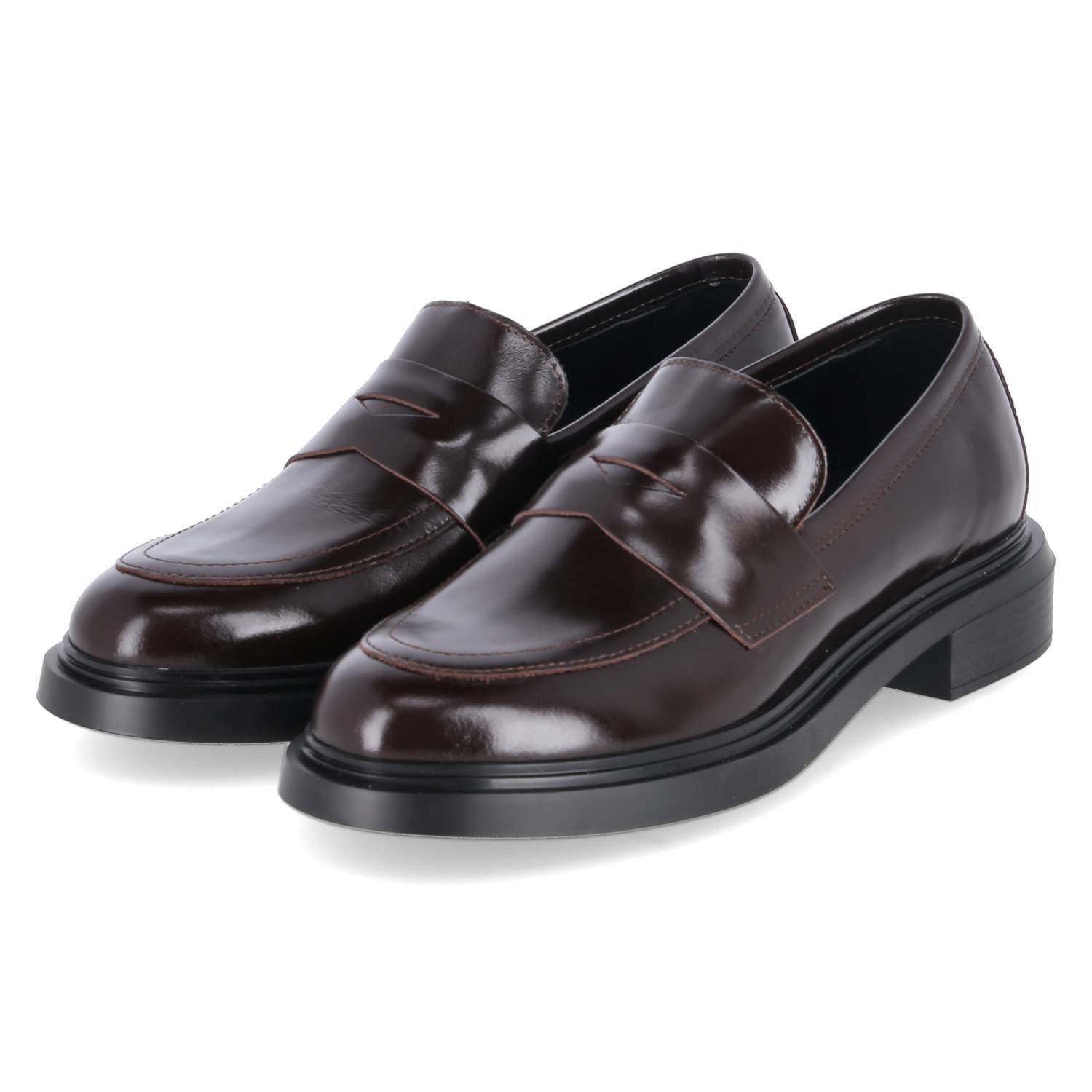 Kaerlek Kaerlek Delta Abrasivato mogano Damen Glattleder brown Slipper