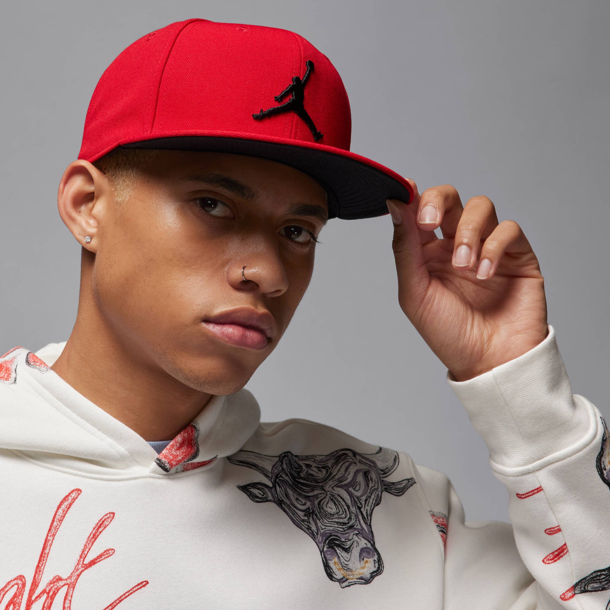 Jordan Baseball Cap U J PRO CAP S FB JUMPMAN flacher Schirm, mit integriertem Schweißband, aus Polyester