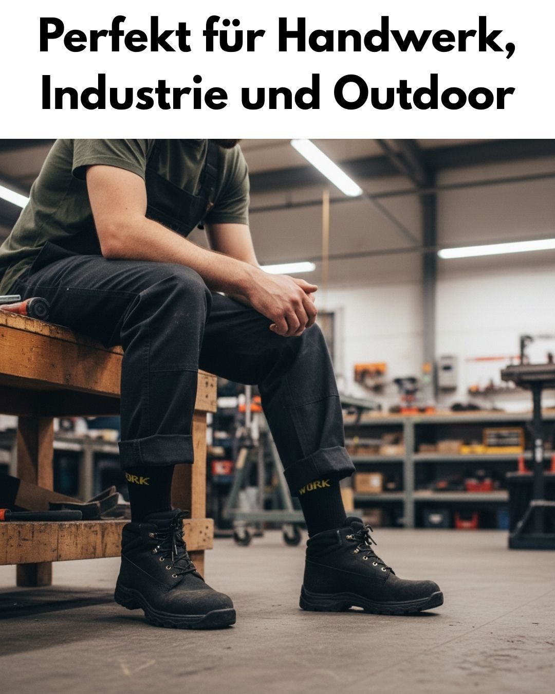 sockenkauf24 Arbeitssocken Herren 10 Paar WORK Socken Arbeitssocken (10-Paar) Verstärkter Fersen- und Zehenbereich, gepolsterte Sohle – Bild 5 von 5