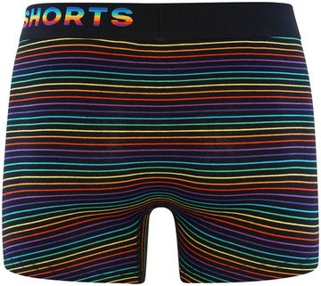 HAPPY SHORTS Retro Pants 2-Pack Trunks Rainbow Stripes