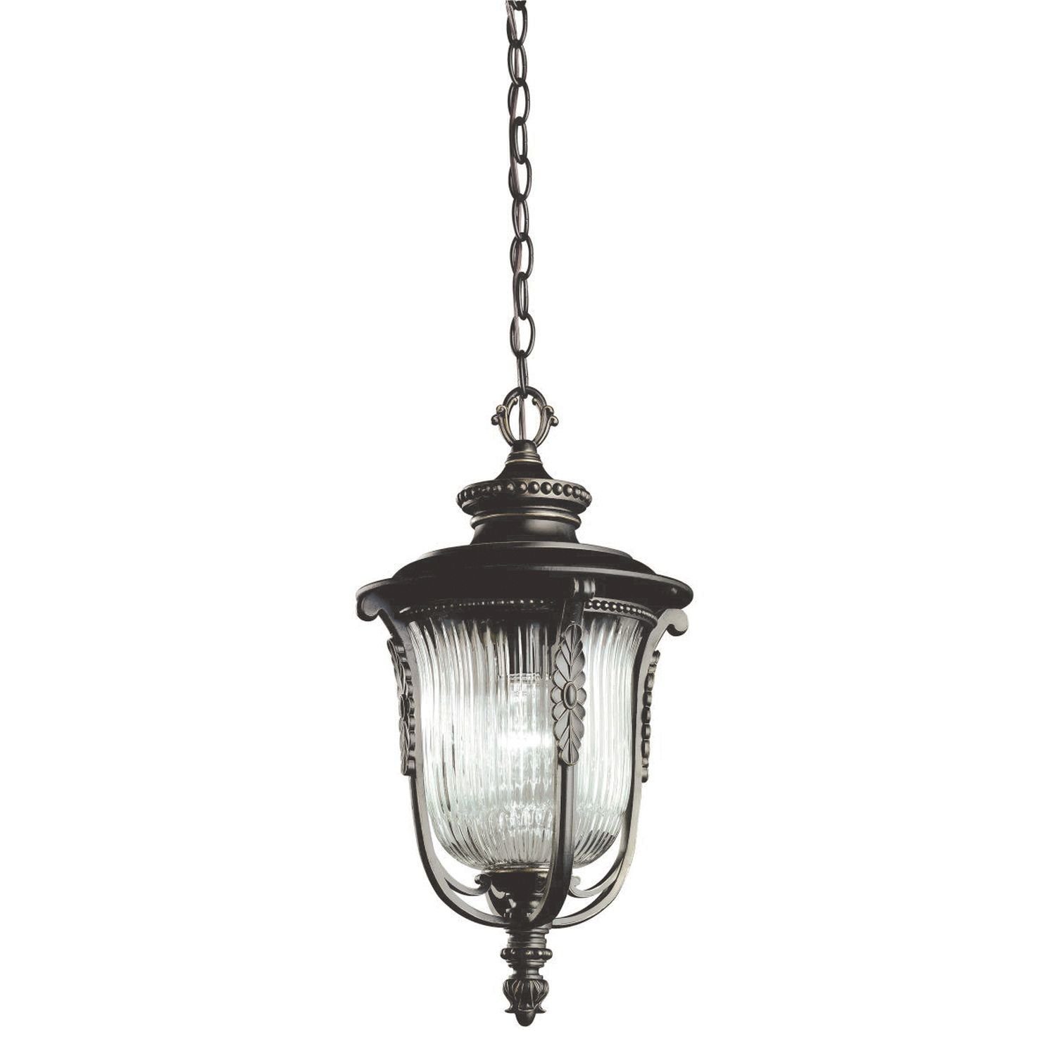 Licht-Erlebnisse Außen-Deckenleuchte MORGANA, ohne Leuchtmittel, Außenleuchte in Bronze Haus Hof Glas Metall IP23 E27 Rustikal