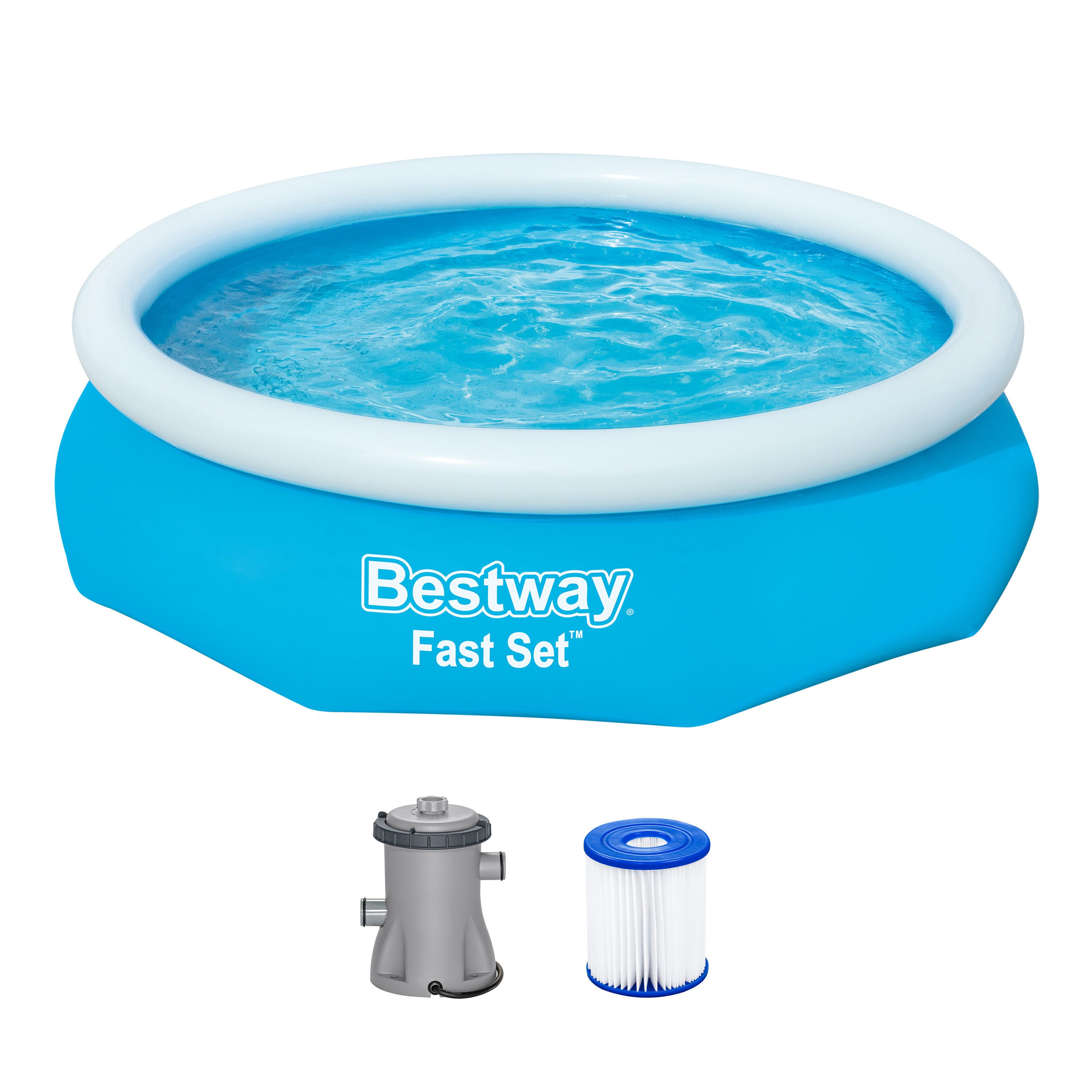 Bestway Quick-Up Pool Fast Set™ (Set, Inkl. Filterpumpe), Ø 305 x 76 cm