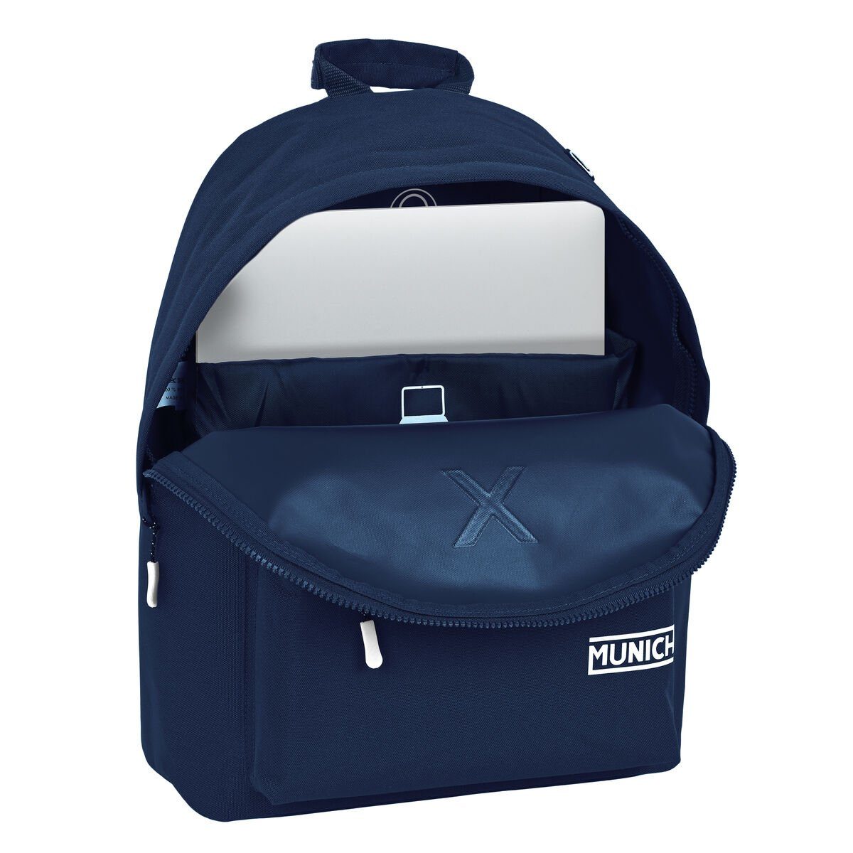 Munich Laptoprucksack Munich Laptoptasche basicos Marineblau 15,6 Zoll ergonomisch robust fü