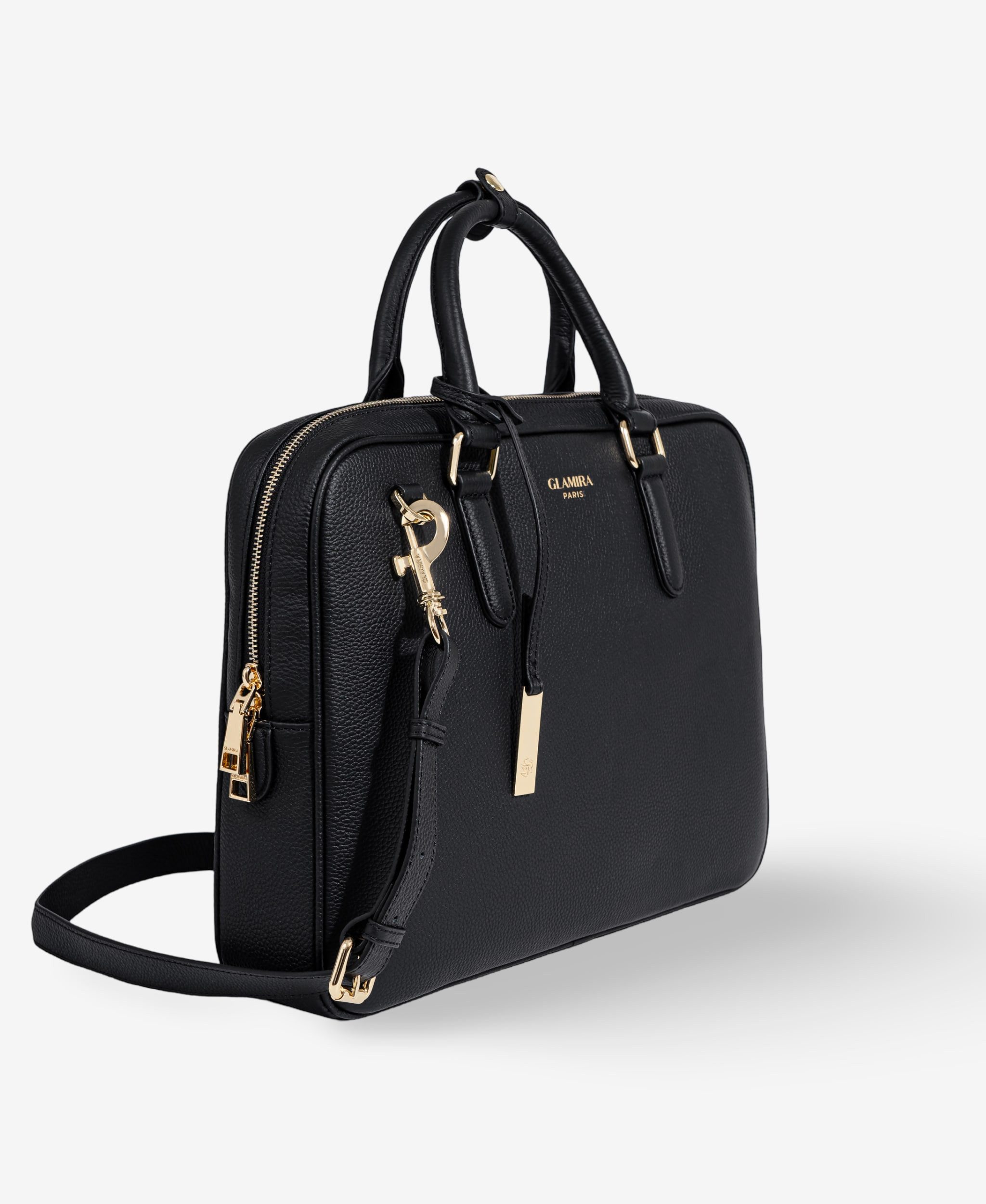 GLAMIRA Laptoptasche Lysandra Schwarze Aktentasche (1-tlg), echt Leder