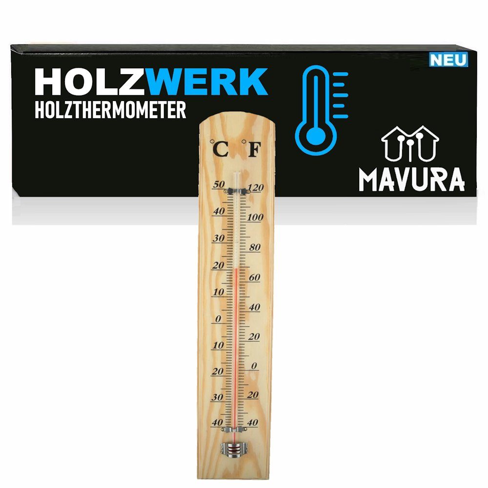 Zimmerthermometer Thermometer Holz Außenthermometer Analog Innen