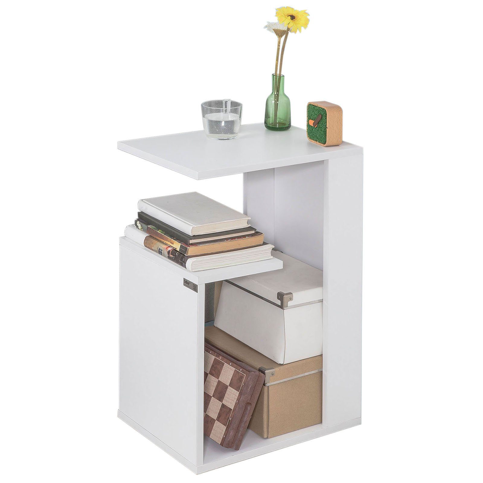 SoBuy Beistelltisch FBT69, Couchtisch mit 3 Ablagen Kaffeetisch Sofatisch