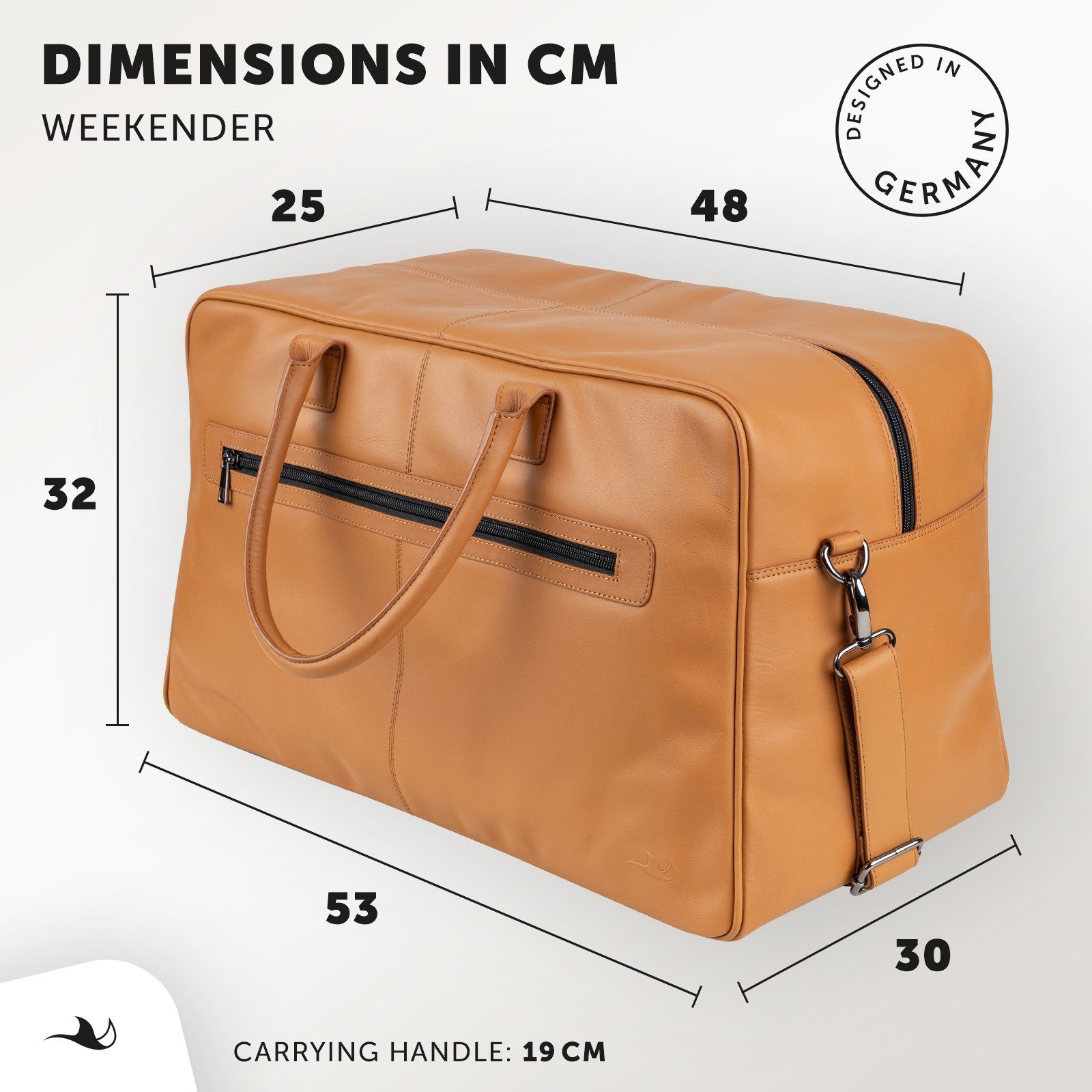 MANTA Weekender Echtleder Reisetasche, Duffle-Bag mit Schuhfach und 16-Zoll Laptopfach, Echtes Leder