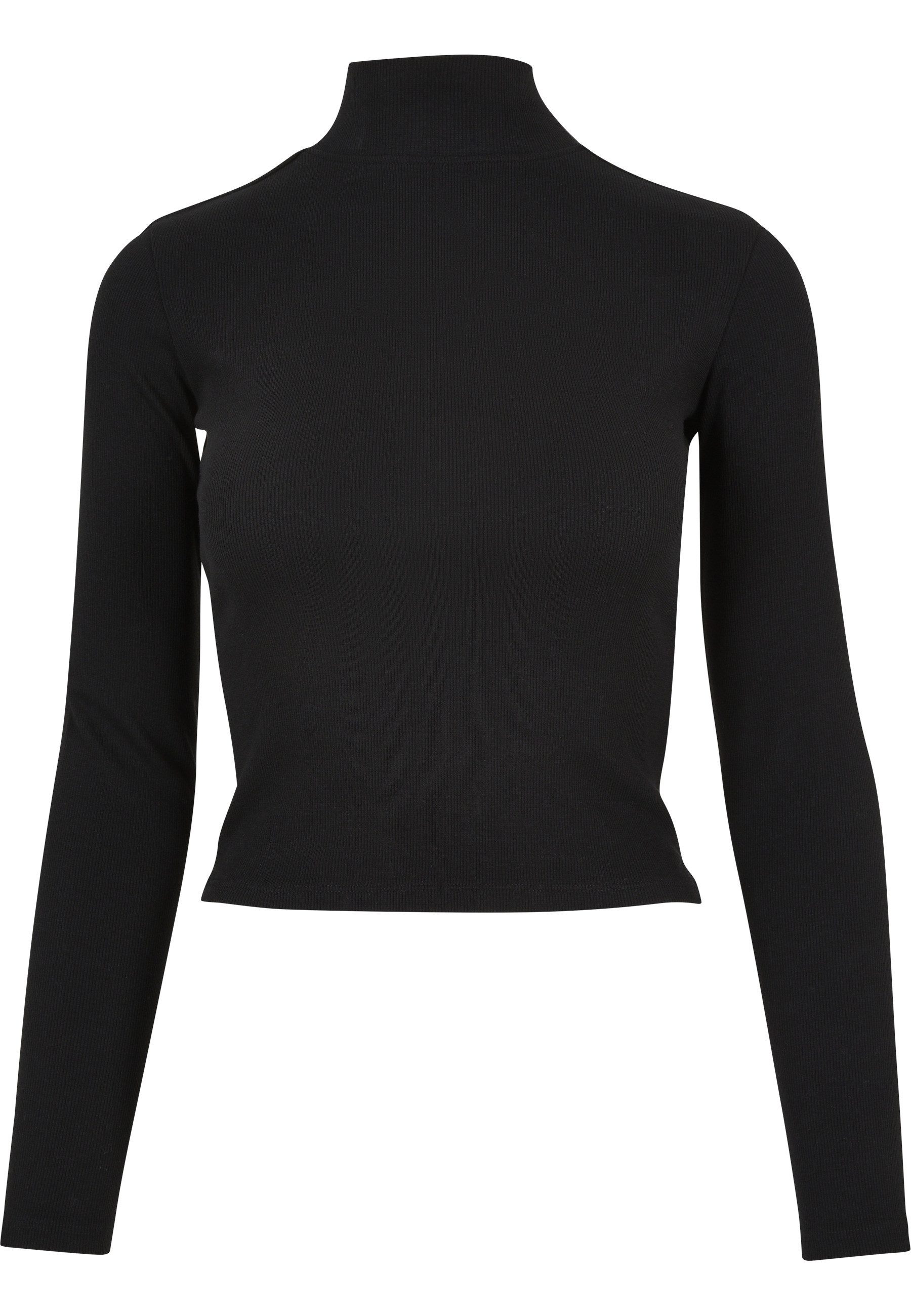 URBAN CLASSICS Longshirt Urban Classics Damen Ladies Rib Back Cut Out Longsleeve (1-tlg)