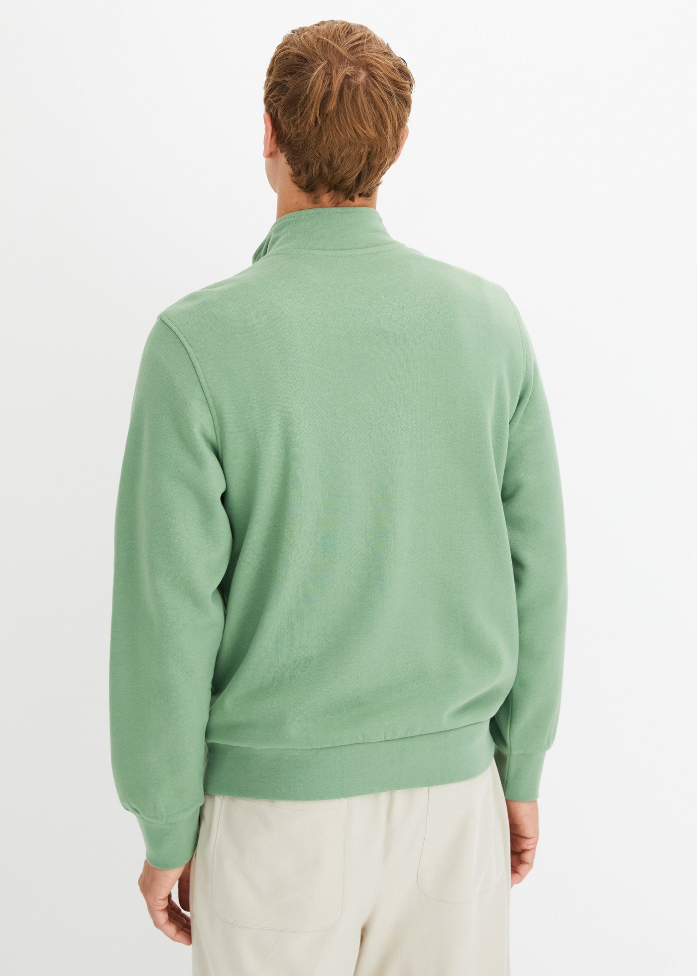 bonprix Sweatshirt mit Troyerkragen und Reißverschluss günstig online kaufen