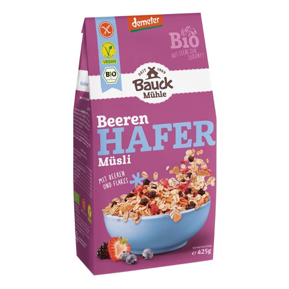Bauck Mühle Mehl Hafer Müsli - Beeren 425g