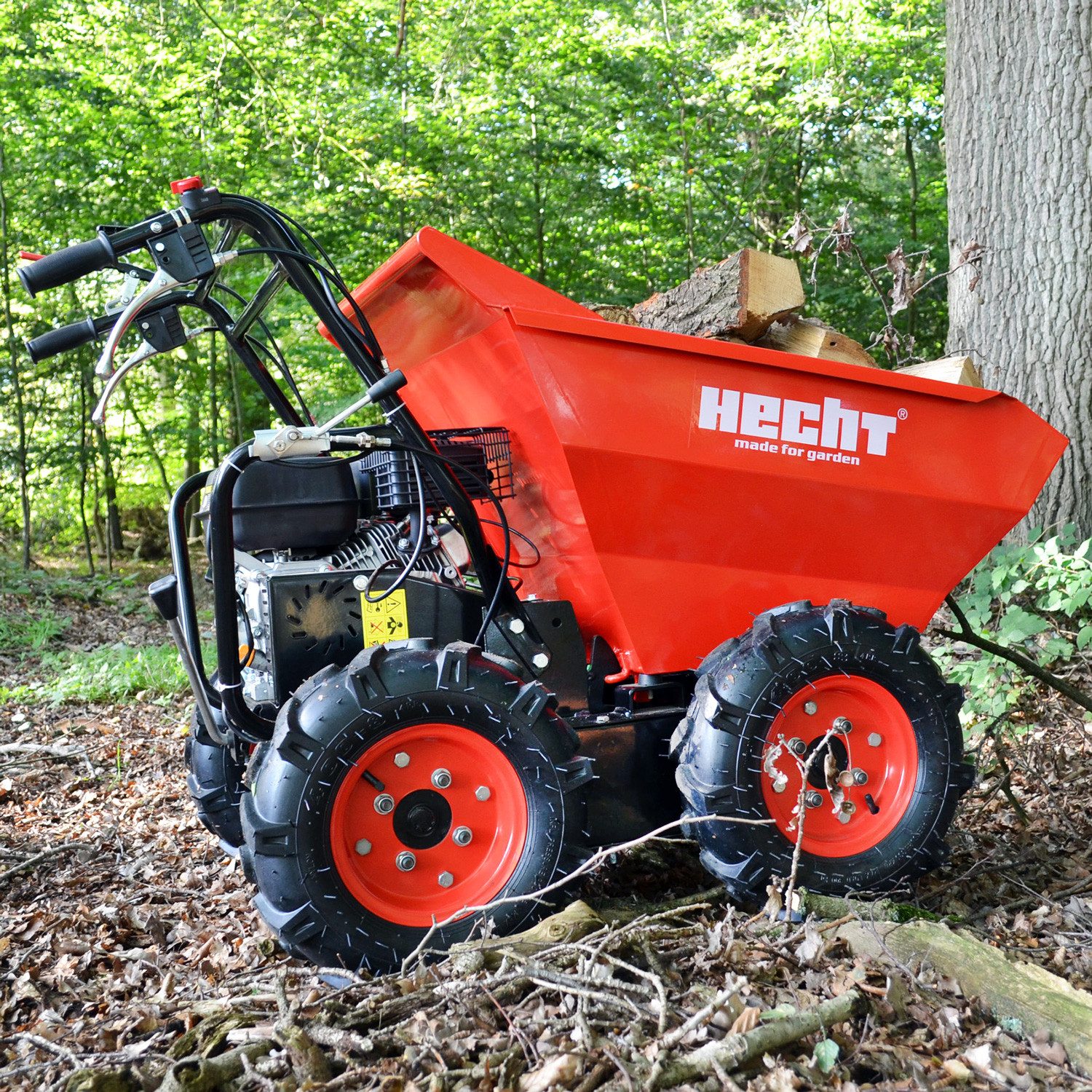 Hecht Motorschubkarre 2636, Mulde 94x63x33cm, 300kg, 6,4km/h, 196 cm³