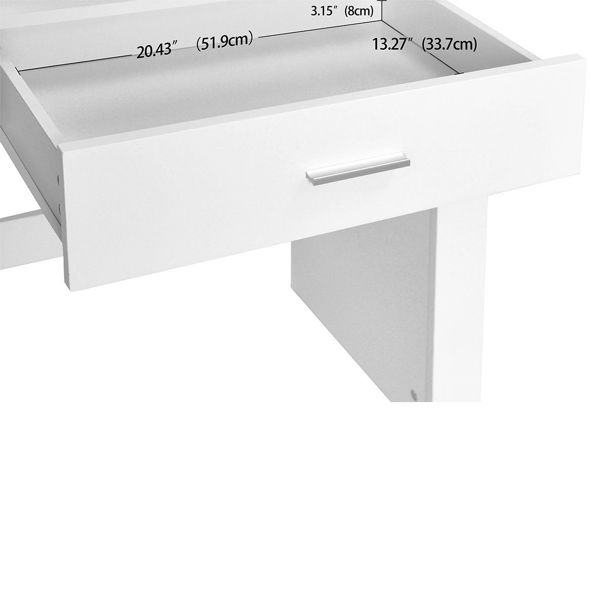 Schminktisch, Kosmetiktisch mit Hocker und Spiegel, Breite 73 cm