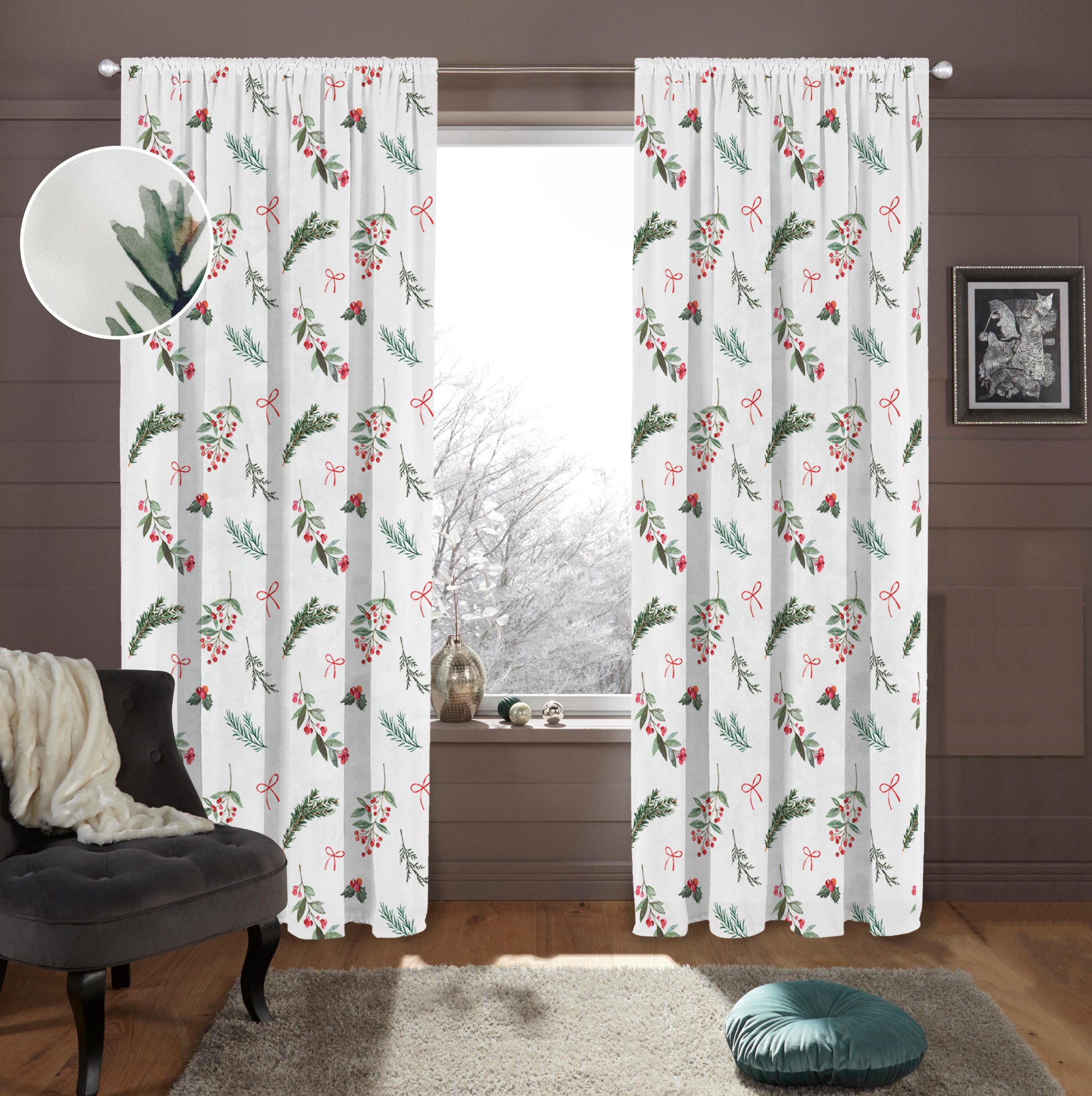 my home Gardine Joy, Stangendurchzug (1 günstig online kaufen