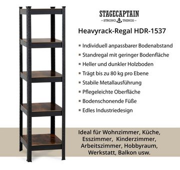 Stagecaptain Regal Heavyrack Design-Lagerregal Anthrazit, Steckregal Bücherregal Küchenregal Hochregal