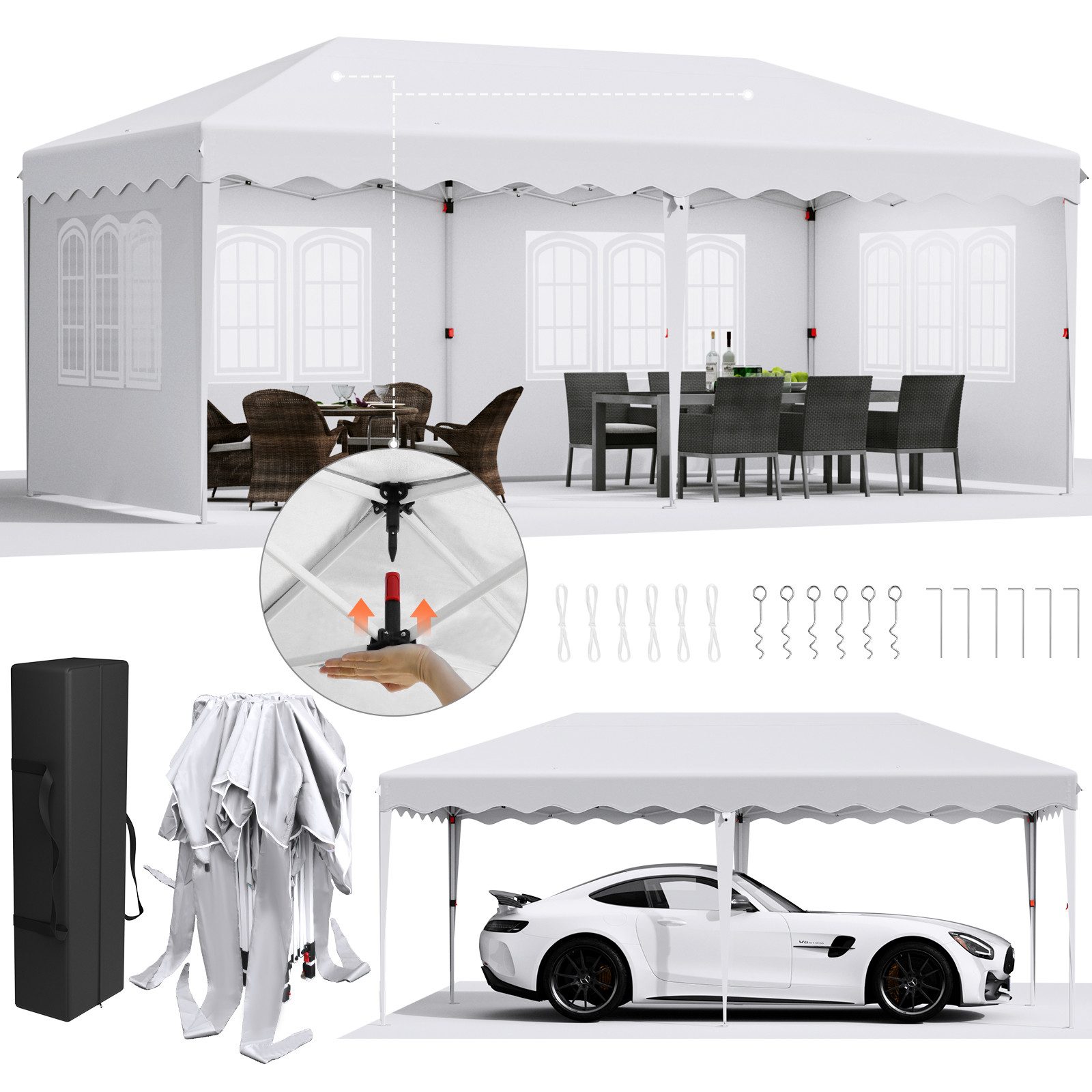 TLGREEN Faltpavillon 3x6 Pop up Pavillon günstig online kaufen
