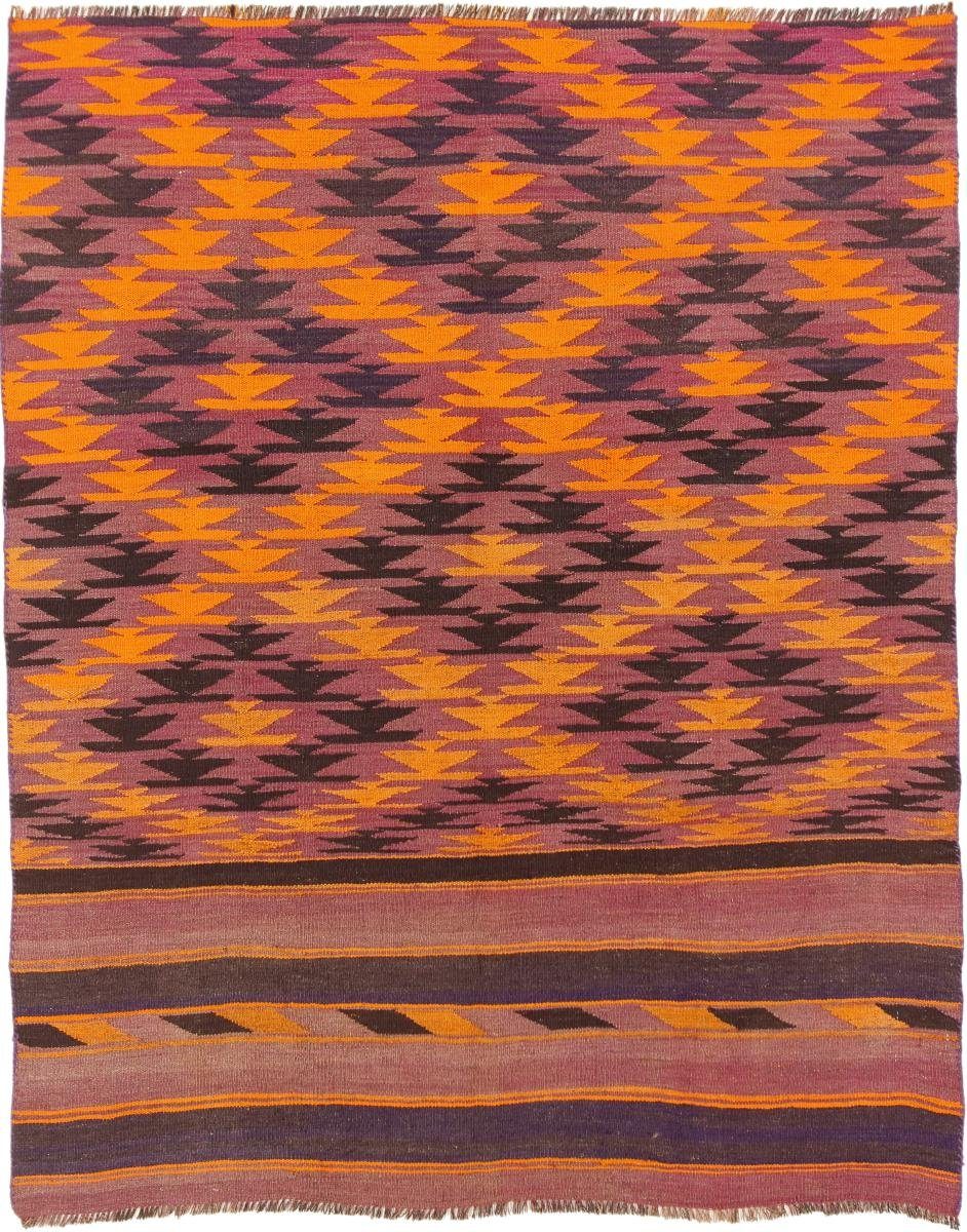 Orientteppich Kelim Afghan Antik 145x179 Handgewebter Orientteppich, Nain Trading, rechteckig, Höhe: 3 mm
