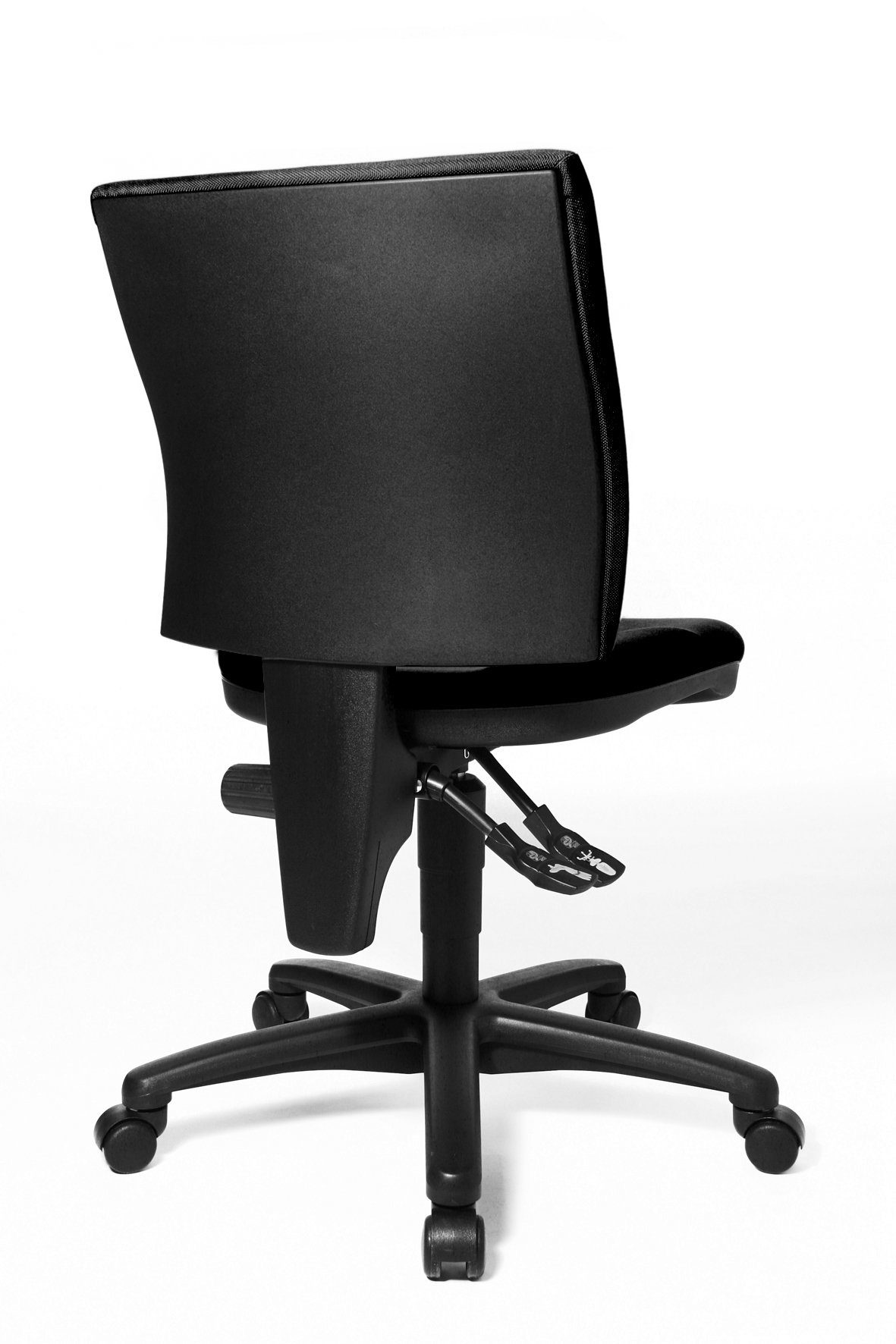 Steelboxx Drehstuhl Bürodrehstuhl, gepolstert, Kunststofffußkreuz, Bezug: (1), Schwarz GS #NAME? zertifiziert