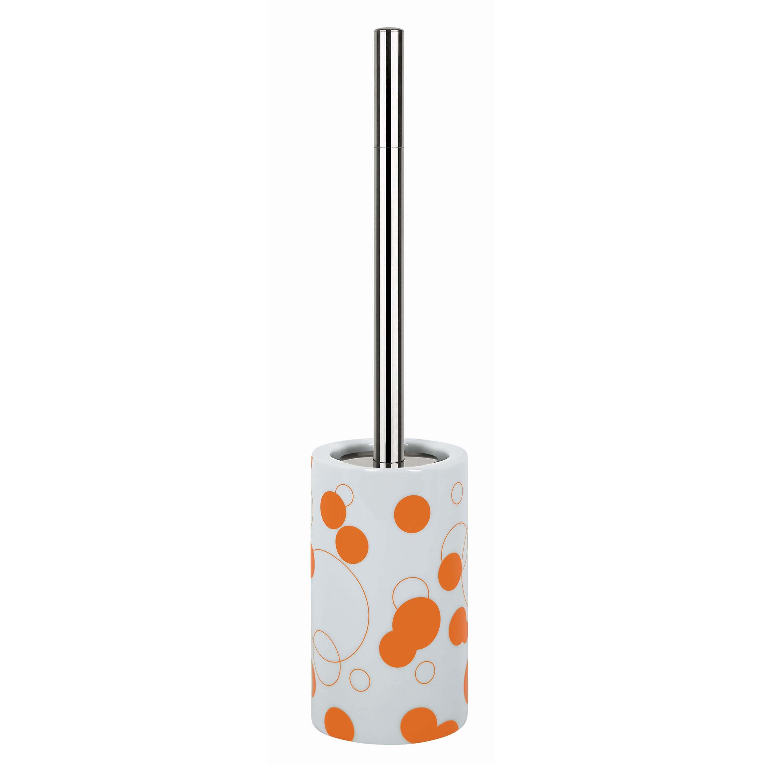 spirella WC-Reinigungsbürste Spirella "Tube" WC Bürste aus Porzellan Punkte Orange