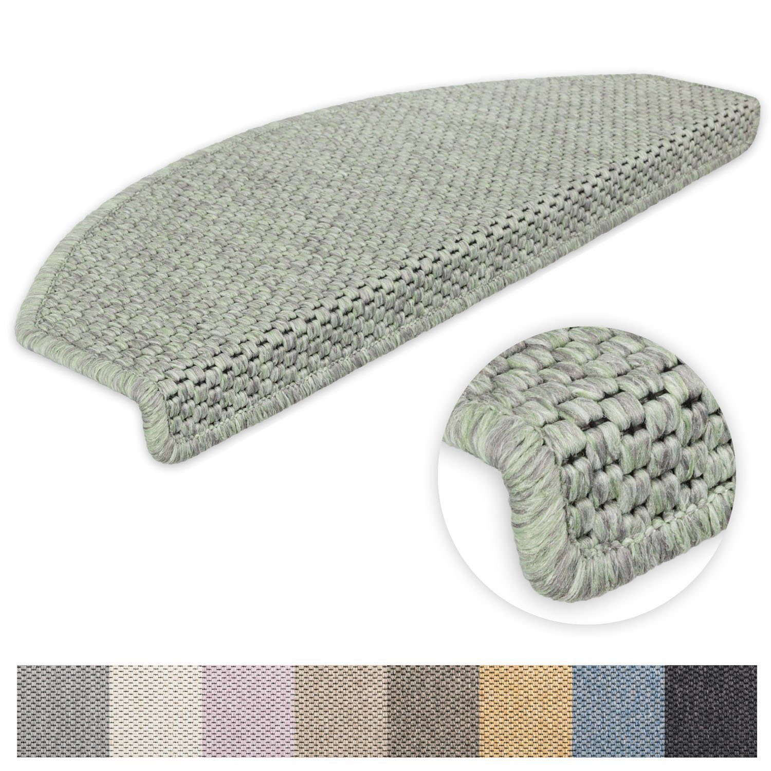 Metzker® Stufenmatte Stufenmatten Göteborg Halbrund Lindgrün 18 Stück, halb günstig online kaufen
