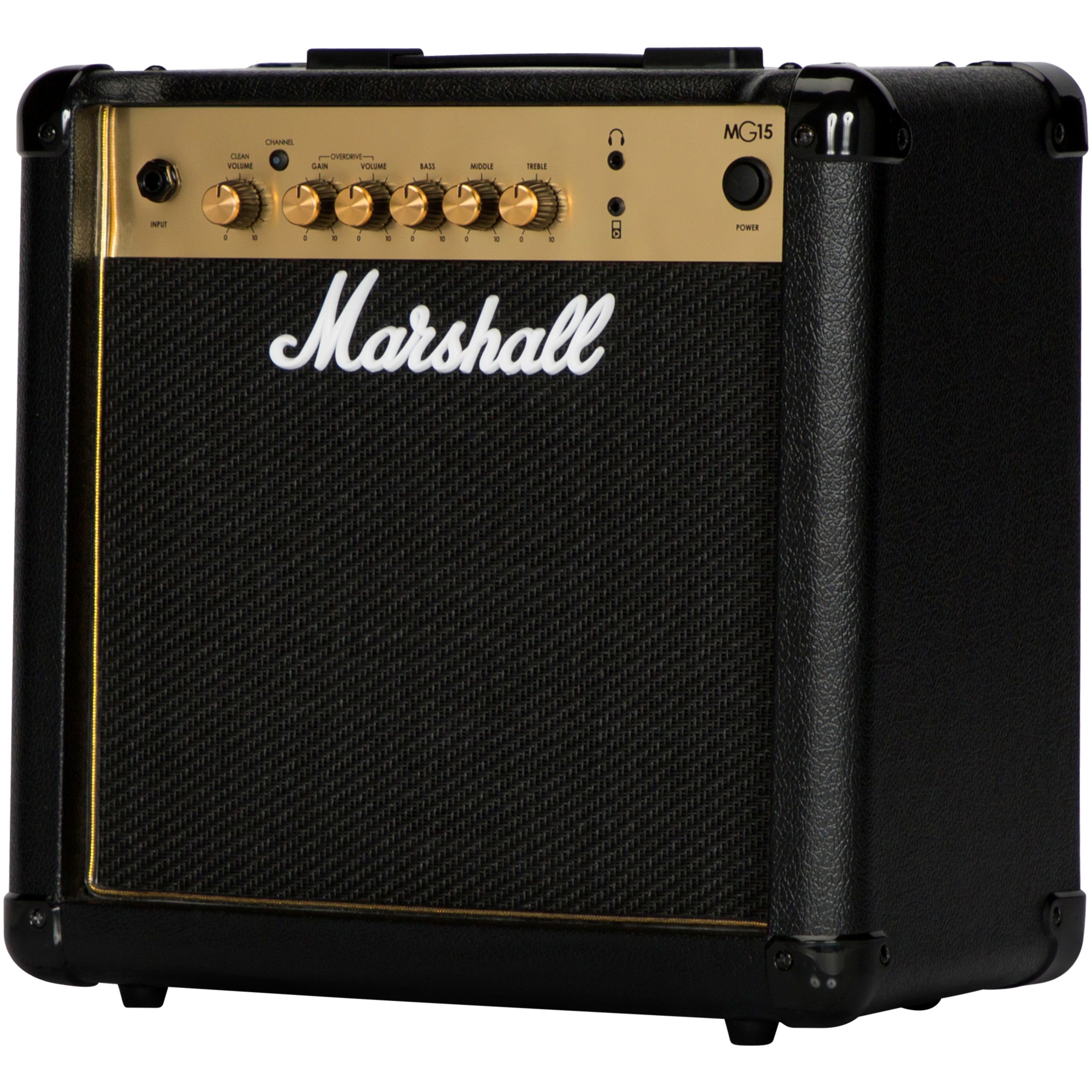Marshall Verstärker (MG15G Black & Gold - Transistor Combo Verstärker für E-Gitarre)