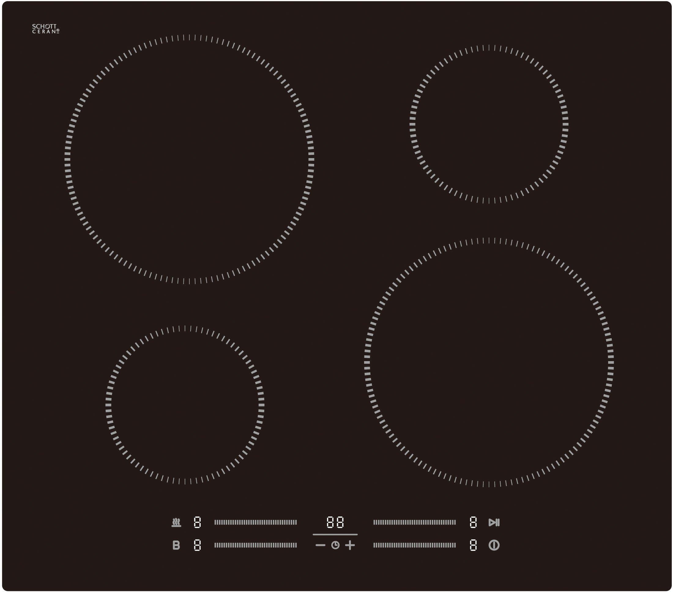 Hanseatic Induktions-Kochfeld von SCHOTT CERAN® MC-IF7042B2, Das Wasser sehr schnell zum Kochen bringen, dank Induktion
