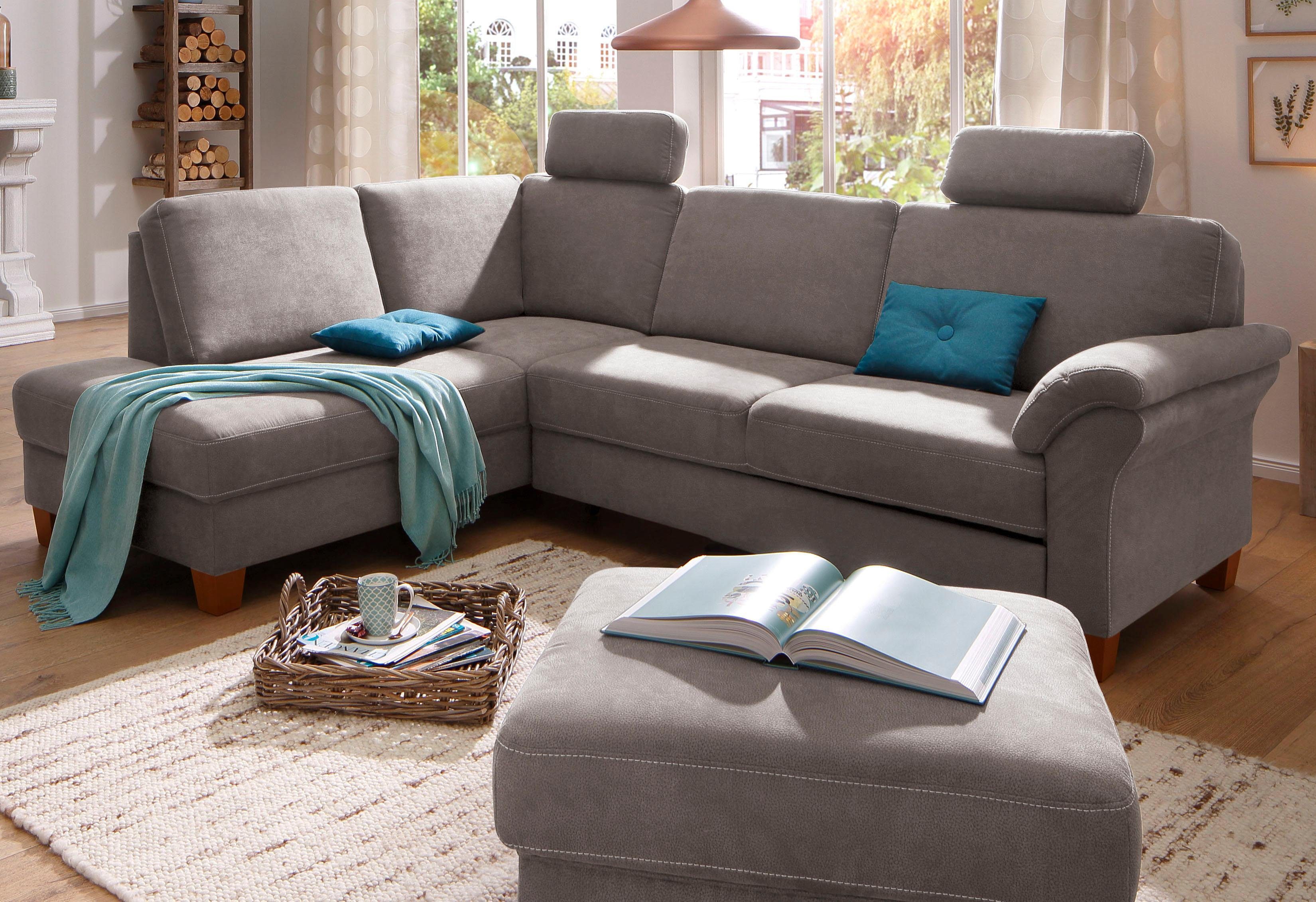 Home affaire Ecksofa Borkum L-Form, B: 249 cm - OTTO. Verlässliche Qualität., optional Bettfunktion, Federkern