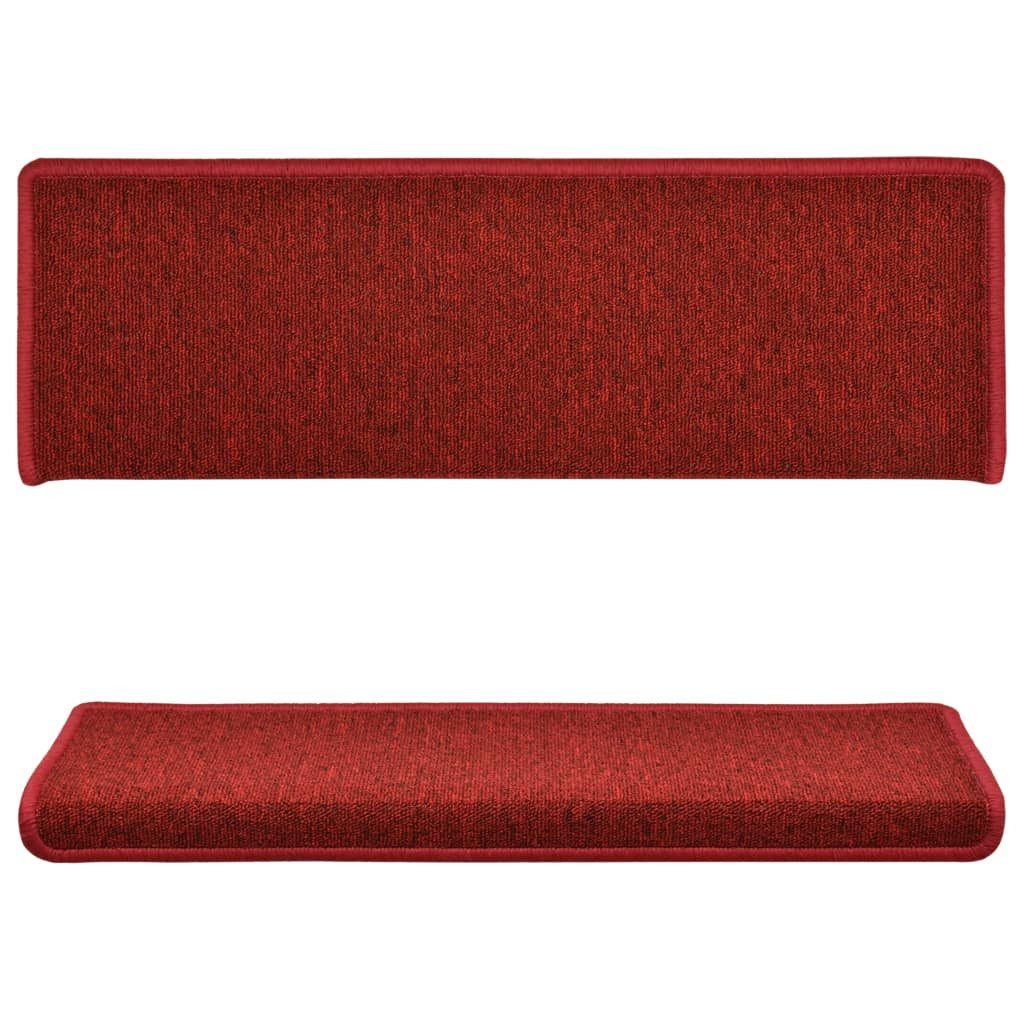 vidaXL Stufenmatte Stufenmatten 15 Stk. 65x21x4 cm Rot Rechteckiger Rand, R günstig online kaufen