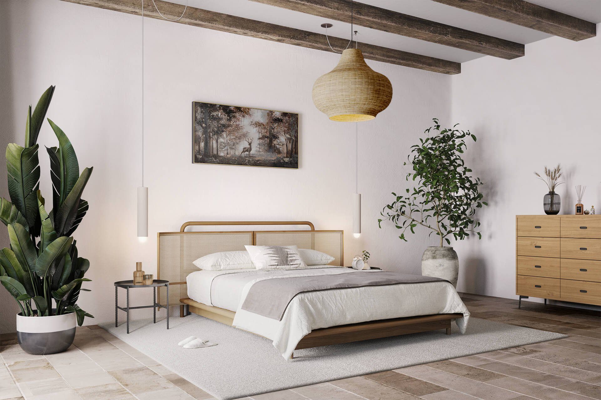 KUNSTLOFT Gemälde Stag in the Brume 120x60 cm, Leinwandbild 100% HANDGEMALT Wandbild Wohnzimmer – Bild 4 von 5