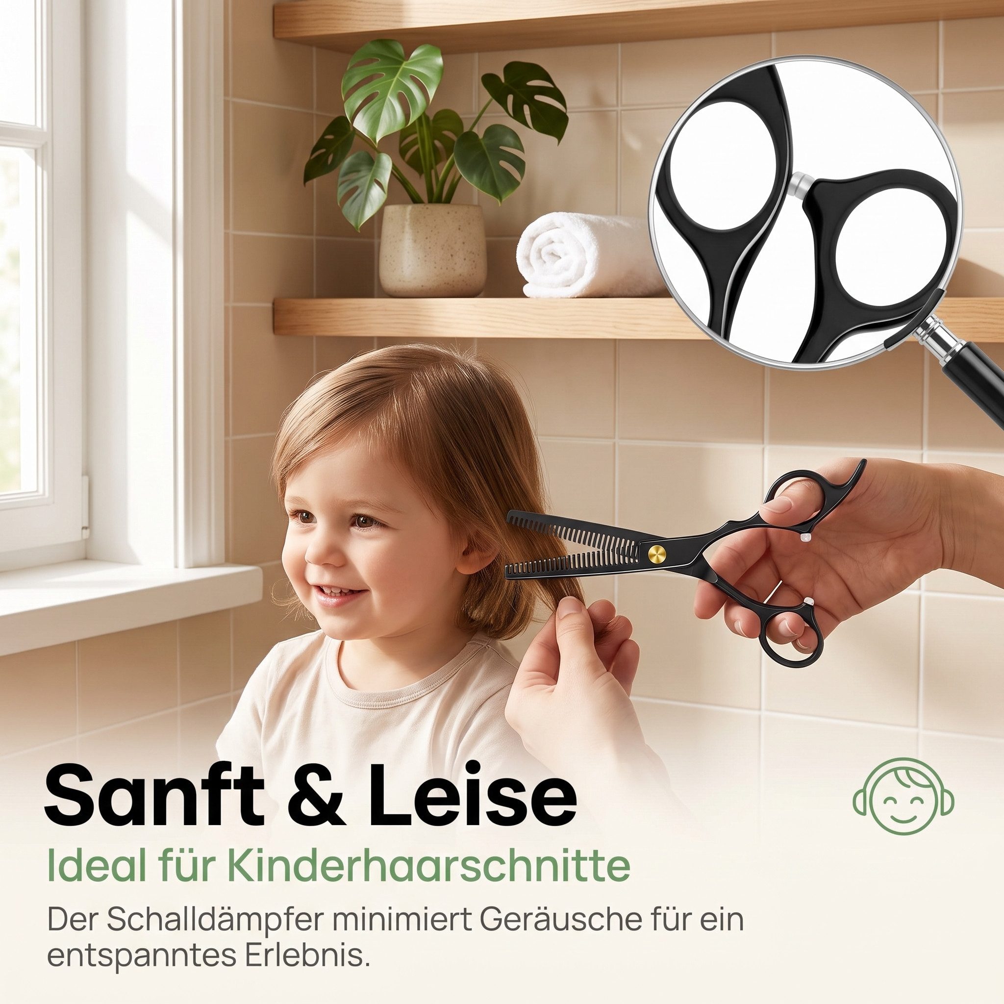 AIMAX Haarschere Friseurscheren Set 6,7 Zoll aus Edelstahl mit Kamm und Etui, Profi Haarschneideset
