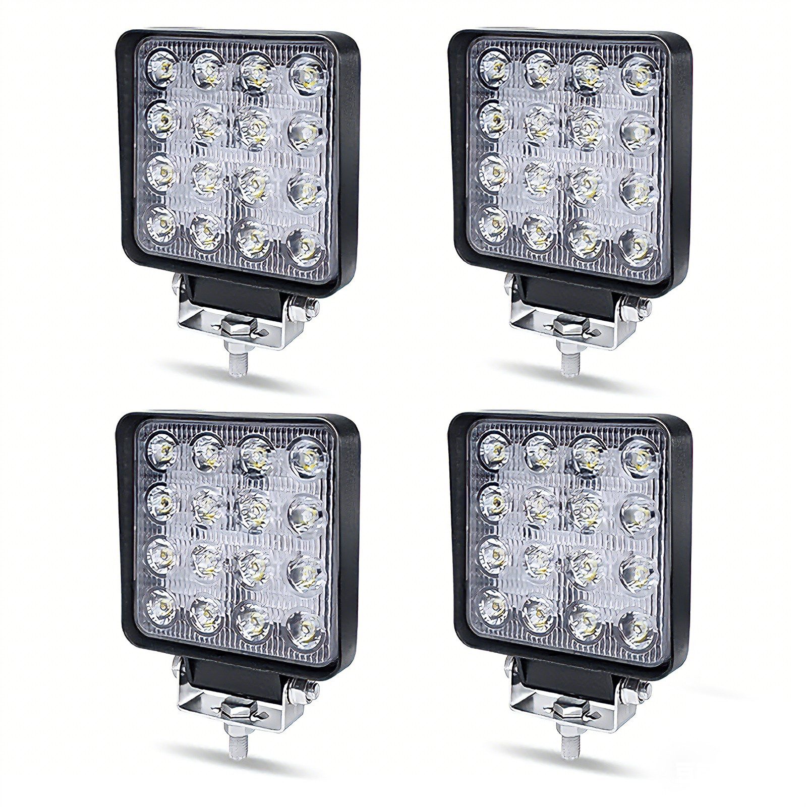 FIVMEN LED Scheinwerfer 48W LED Arbeitsscheinwerfer Quadrat LED Offroad Reflektor Flutlicht, Kaltweiß