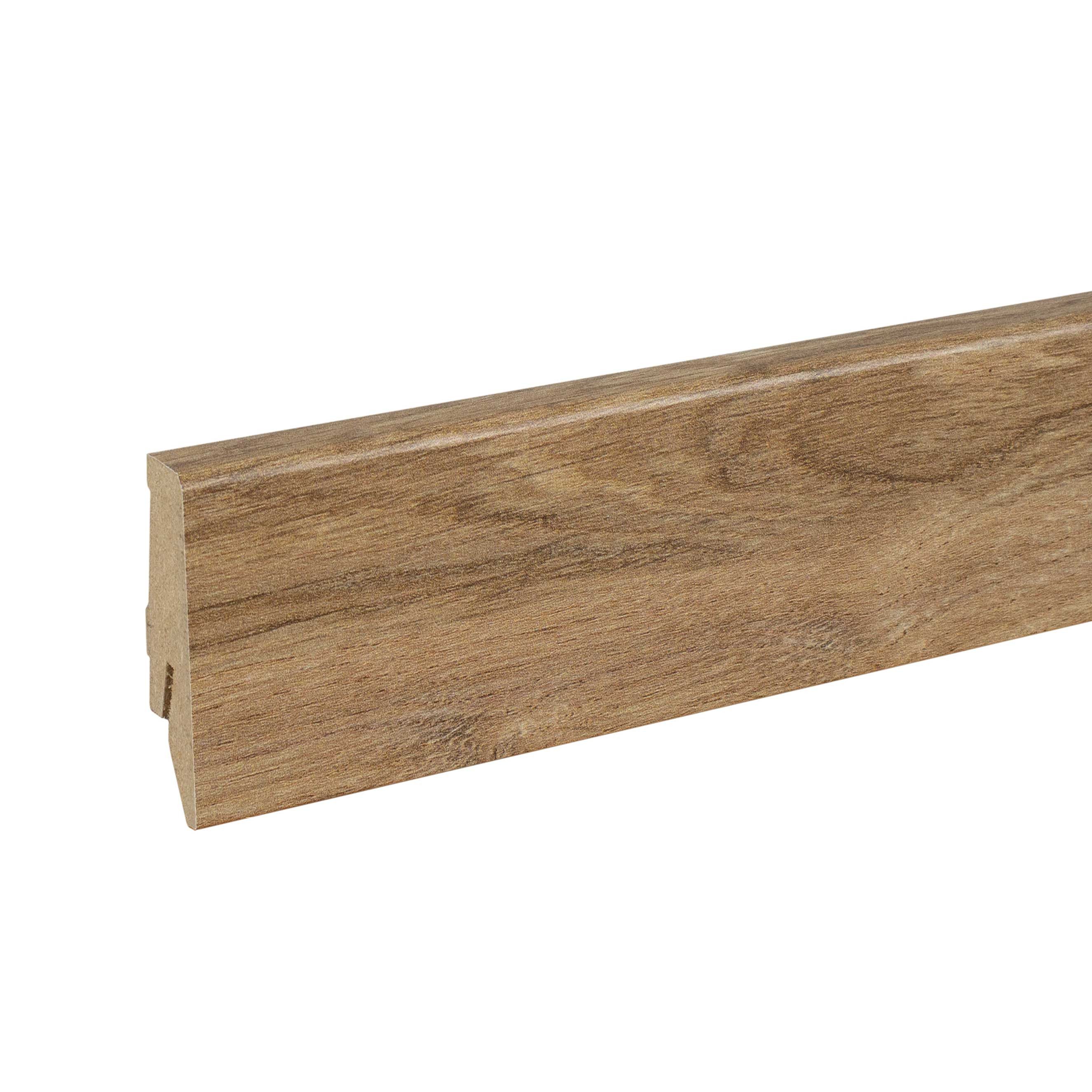 PROVISTON Sockelleiste 18 x 58 x 2400 mm Fußleiste MDF-Kern foliert Eiche by PROVISTON, L: 240 cm, Spar-Set, 10-St.