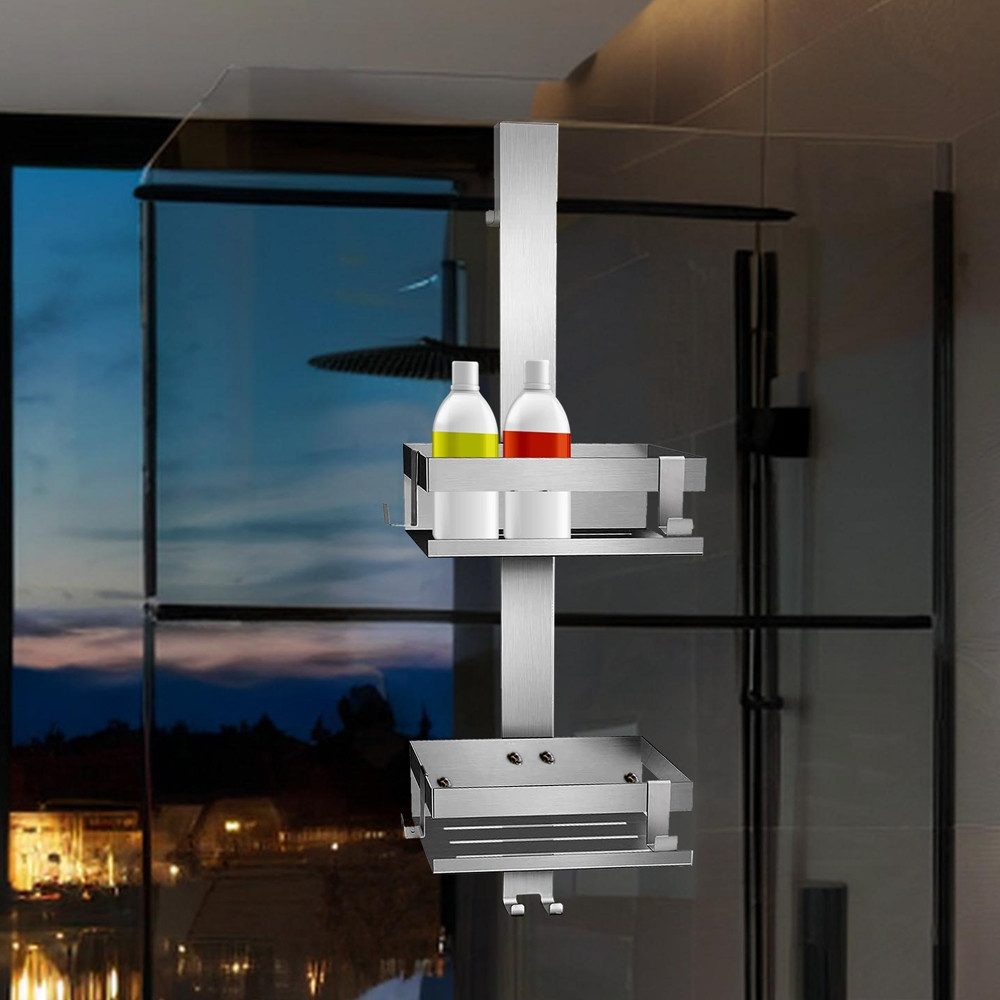 Melko Duschablage Duschregal ohne Bohren Duschkorb Duschorganizer Handtuchh günstig online kaufen