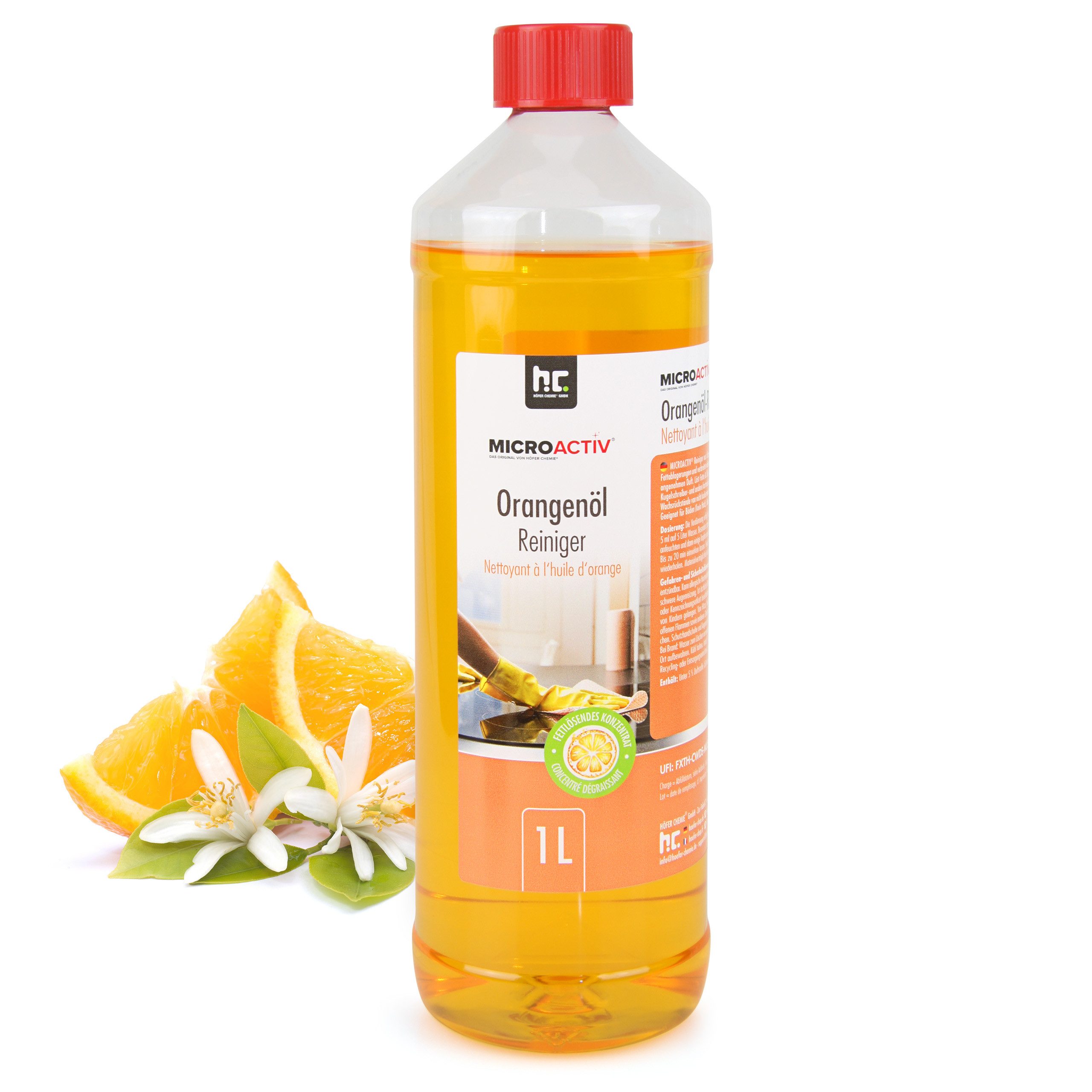 1 L Microactiv® Orangenöl Reiniger Konzentrat Grundreiniger