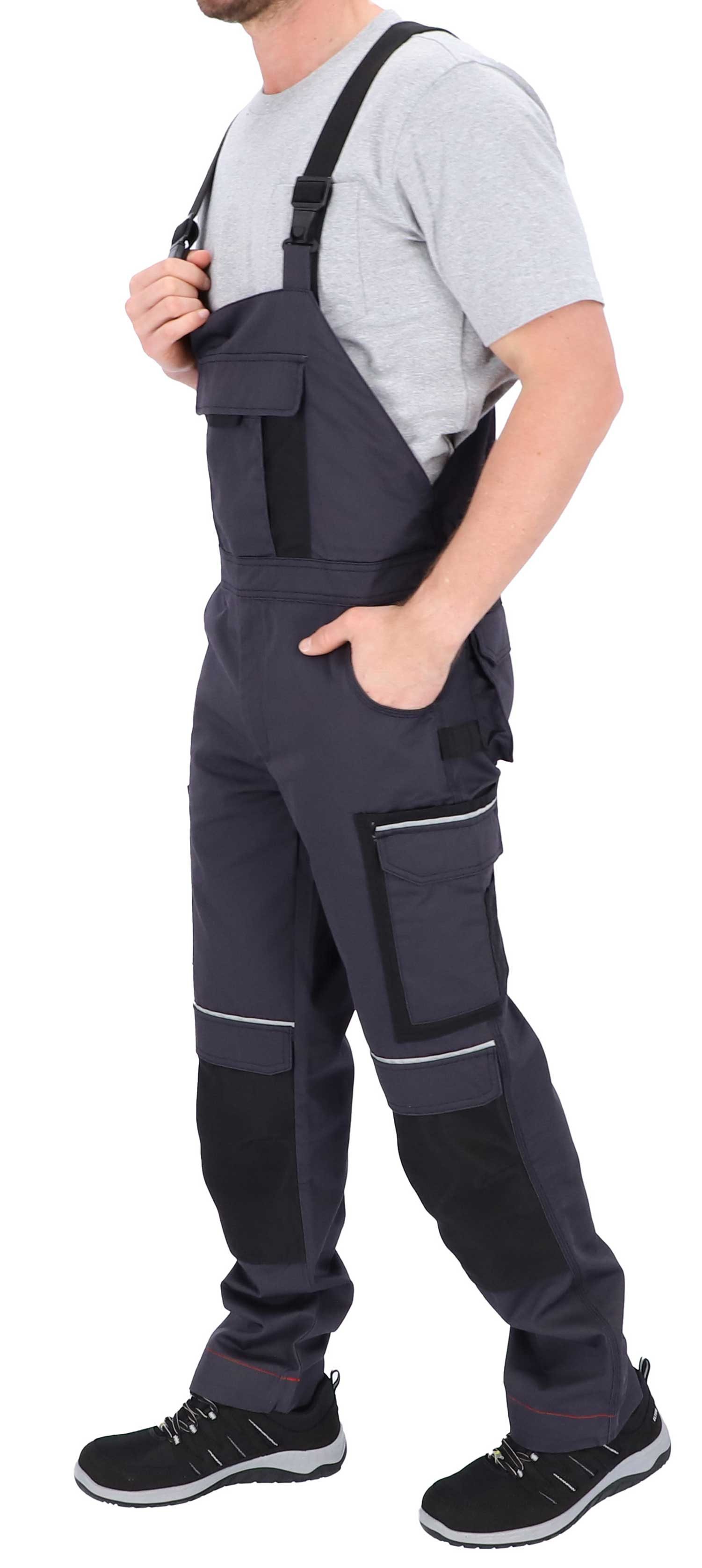 ELIWORX Arbeitslatzhose Stretch Einsatz bequeme robuste flexible Herrenhose Smartes Taschen-Design ideal für Handwerk Heimwerk und Baugewerbe