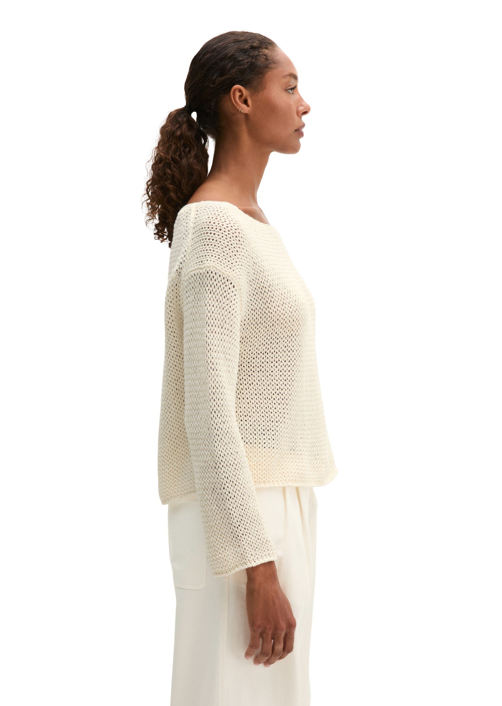 Marc O'Polo Strickpullover aus Leinen-Baumwolle-Mix