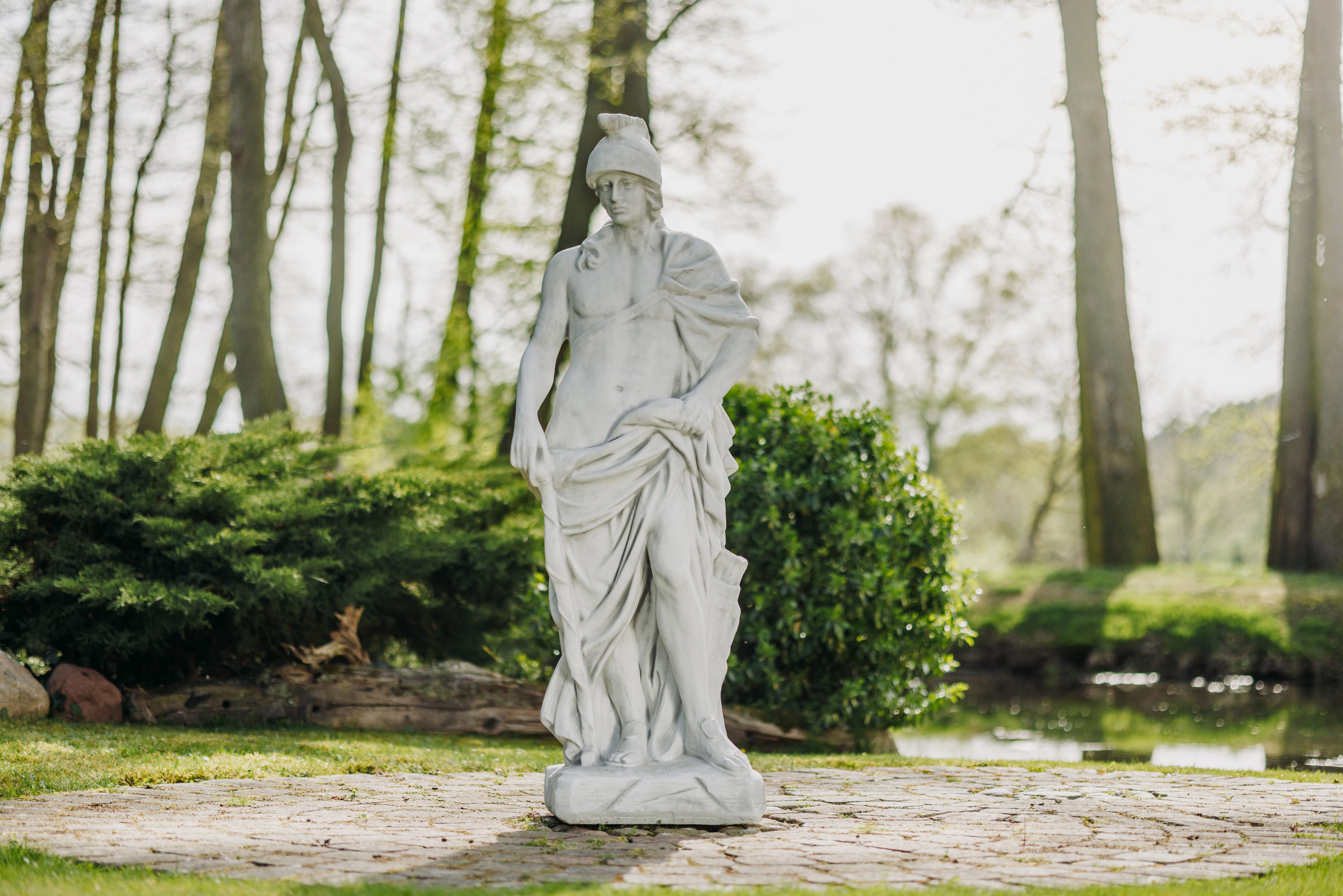 gartendekoparadies.de Gartenfigur Statue eines römischen Soldaten, H. 146 cm, 175 kg, Frostsicher