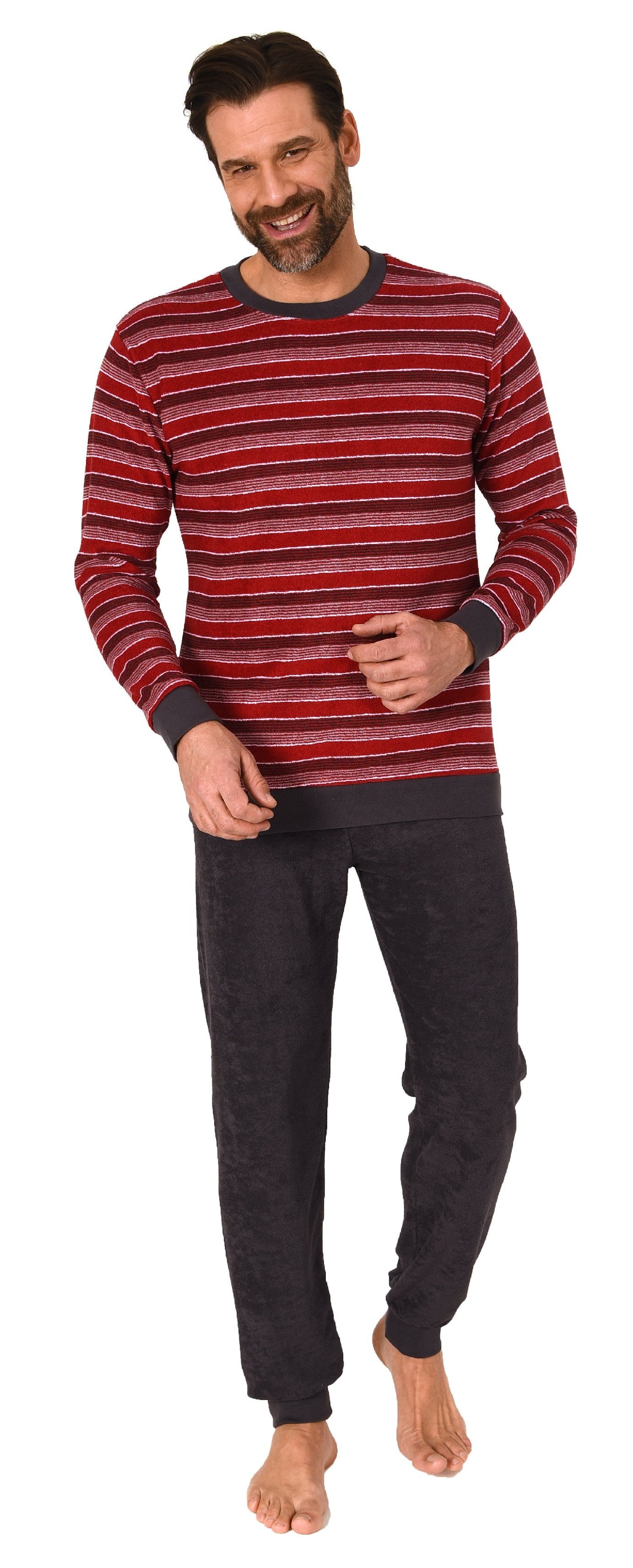 Normann Pyjama Herren Frottee Schlafanzug lang, günstig online kaufen