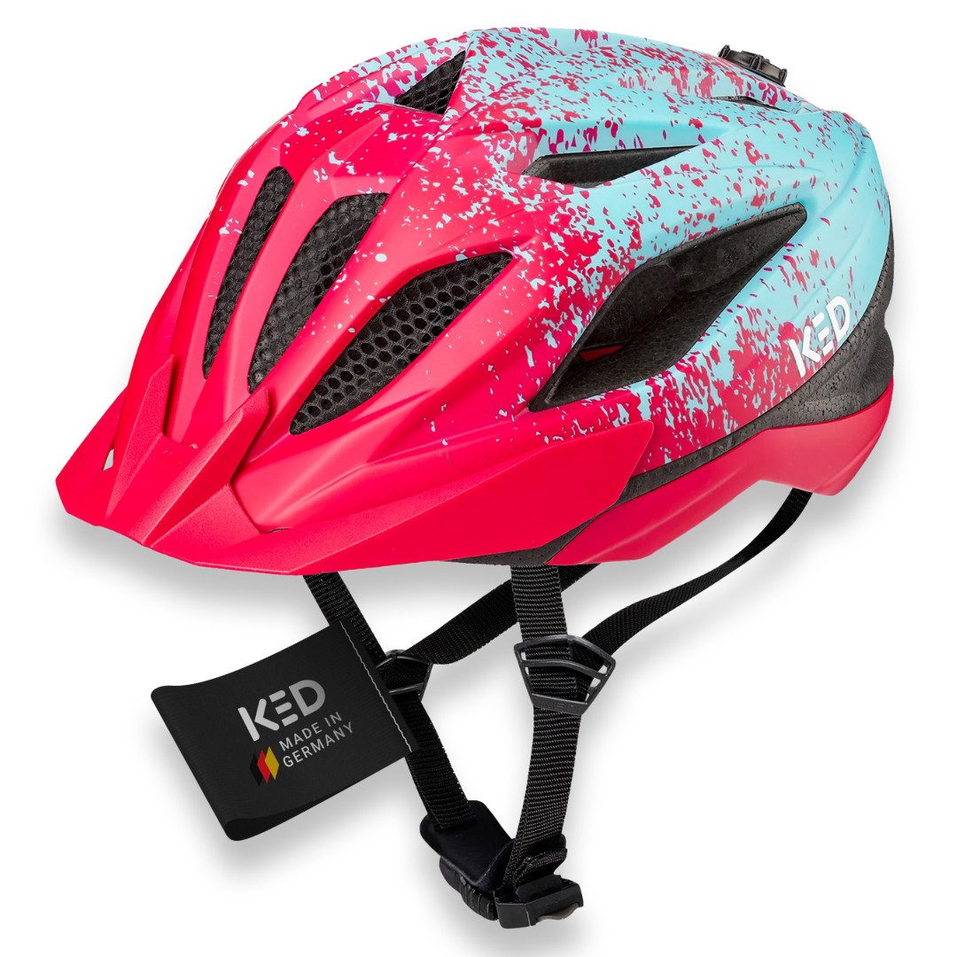 KED Fahrradhelm Street Jr Pro Kinder- und Jugend-Fahrradhelm, Made in Germany, Maxshell-Technologie, K-FIT Anpassung