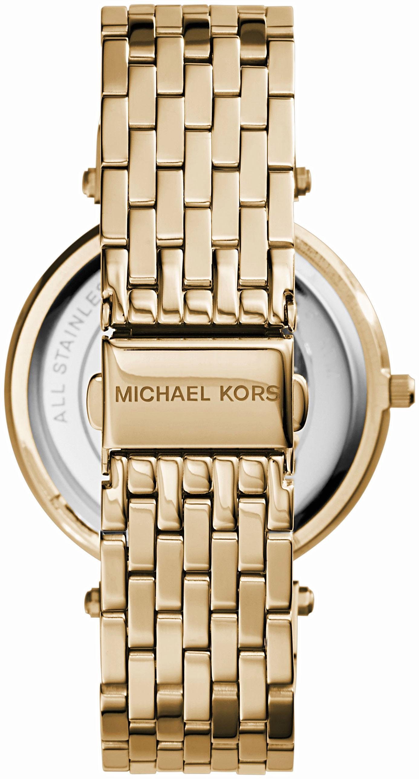MICHAEL KORS Quarzuhr DARCI MK3191, Armbanduhr, Damenuhr, Glassteine, Edelstahlarmband