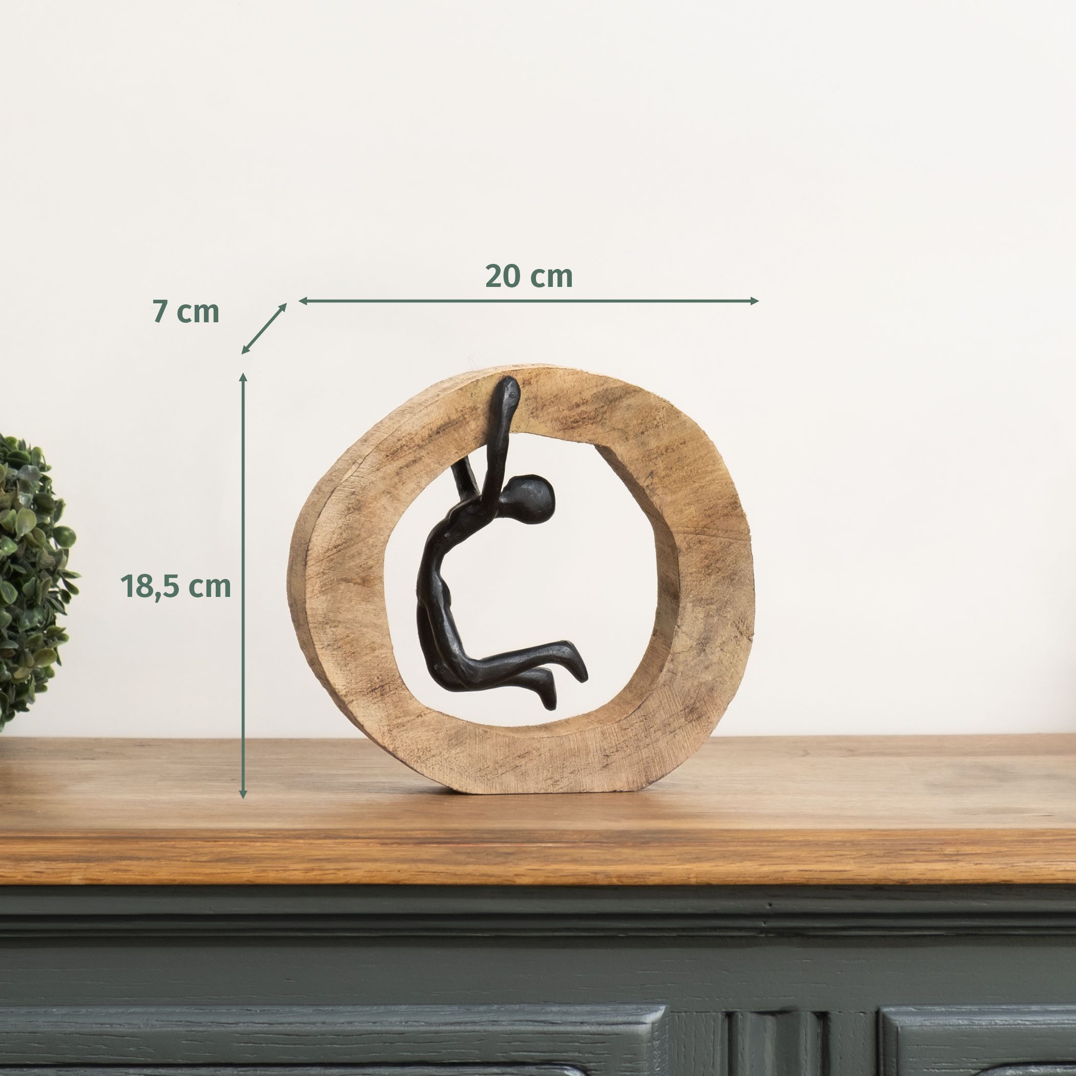 Moritz Skulptur Nicht aufgeben, Holz, Tischdeko, Fensterdeko, Wanddeko, Hol günstig online kaufen