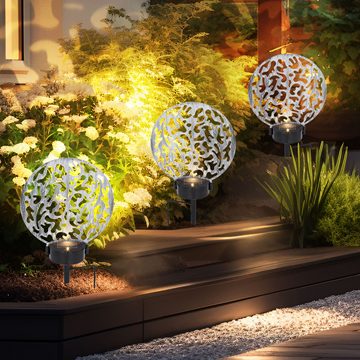 etc-shop LED Solarleuchte, LED-Leuchtmittel fest verbaut, Warmweiß, Gartendeko Lampen Solarlampe für Außen Garten LED Terrassen Dekoration