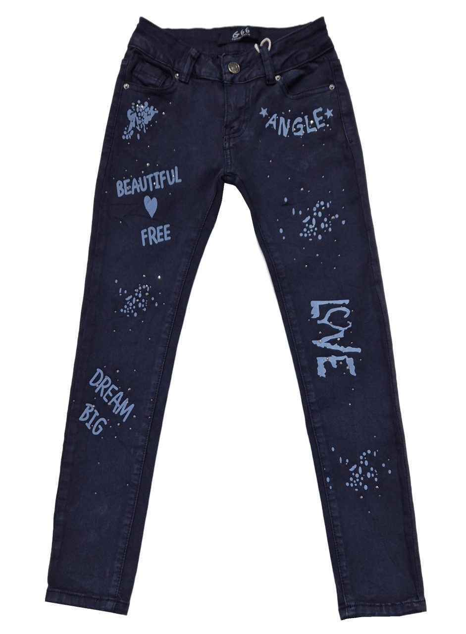Girls Fashion Chinohose Soff Hose bequeme Mädchen Stretchhose M271e Bund regulierbar