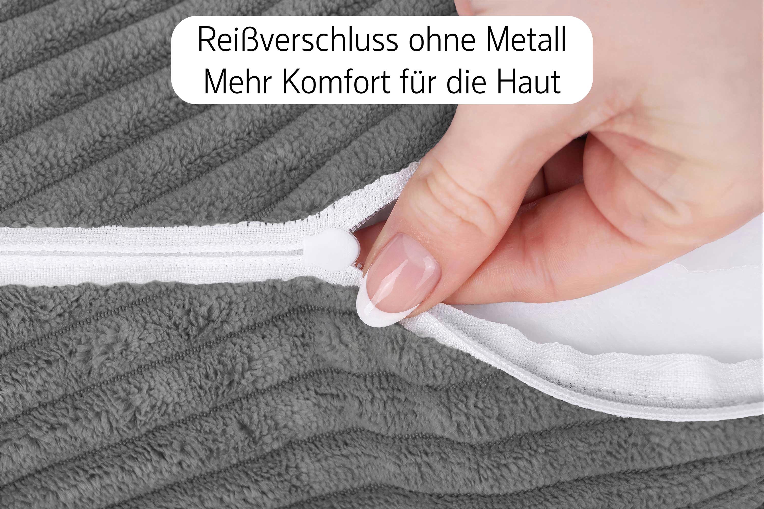 Amilian Dekokissen Sofakissen Zierkissen 4er-Set - weich, unifarben, formstabil, Couchkissen mit Kissenfüllung 40x40 cm