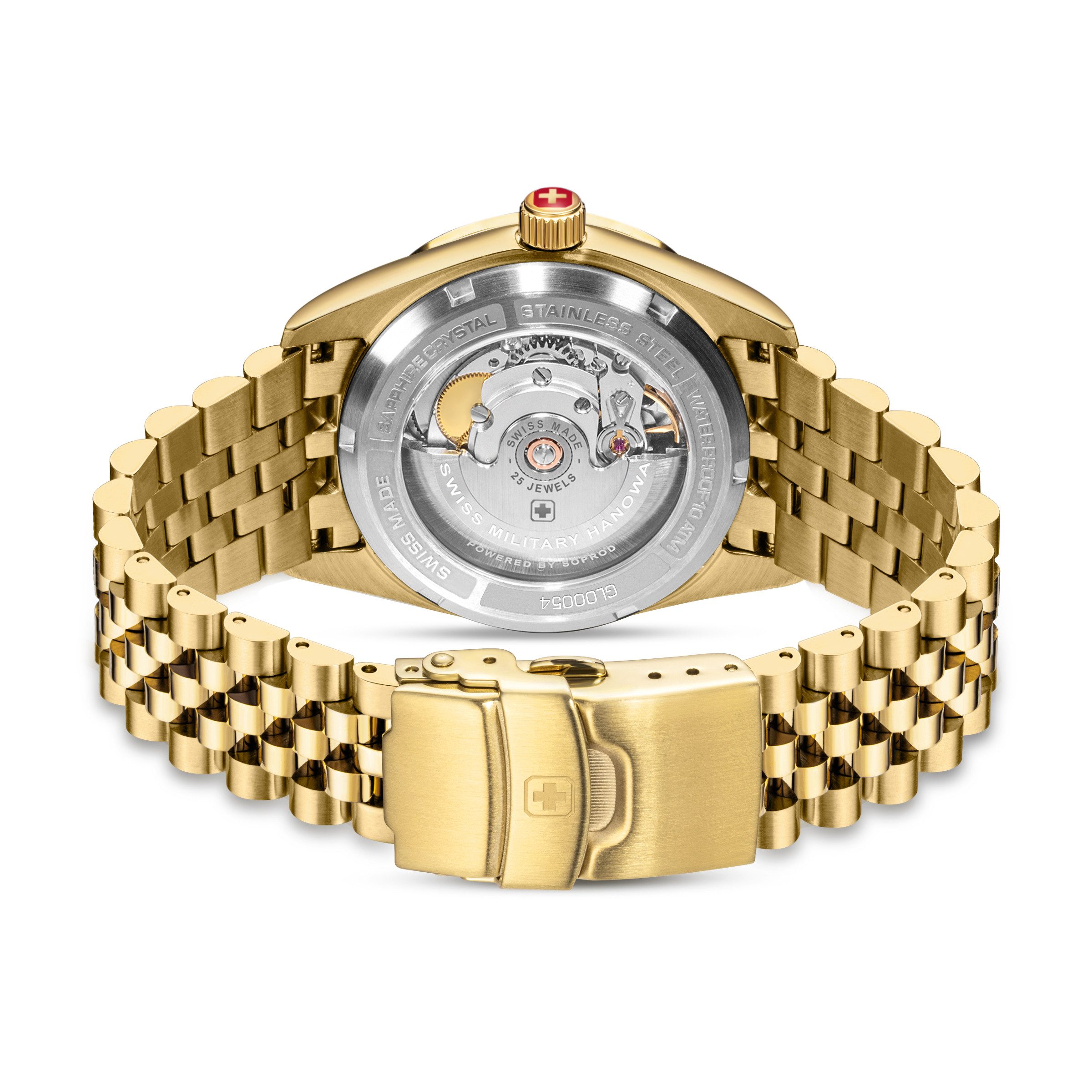 Swiss Military Hanowa Automatikuhr Master Diligenter SMWGL0005412, Armbanduhr, Herrenuhr, Swiss Made, Mechanische Uhr, Edelstahlarmband